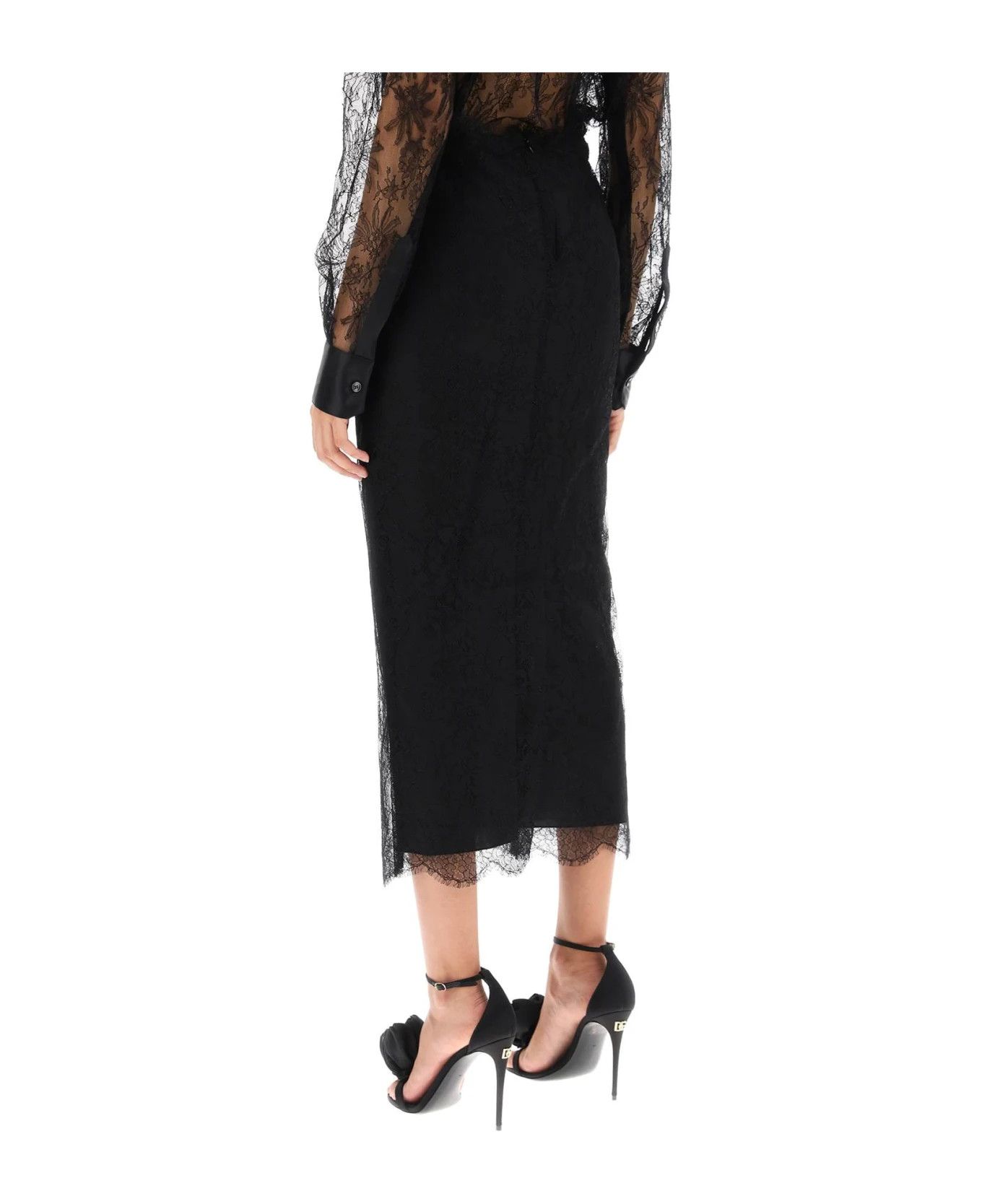 Dolce & Gabbana o1y0925 Midi Skirt in Black Size 27" / US 4 / IT 40 - 3 Thumbnail