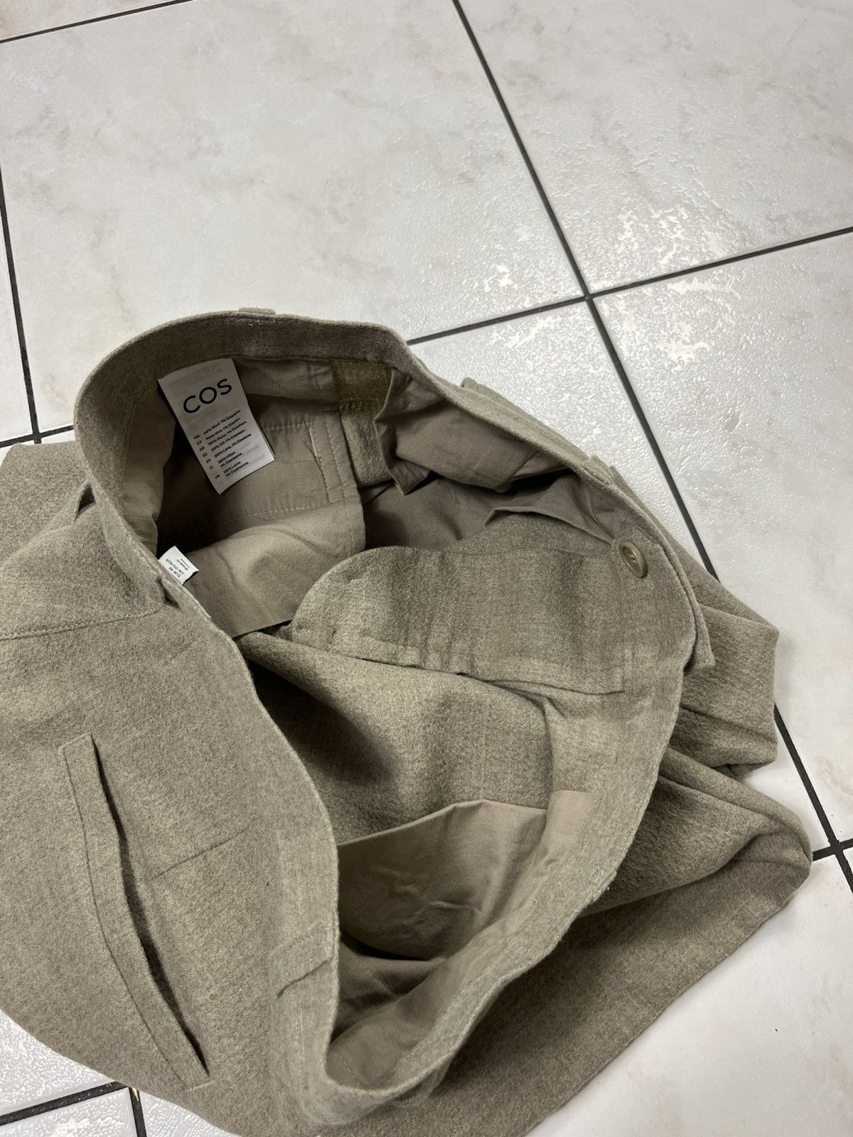Cos × Designer COS wool casual textured casual pants trousers heather Size US 32 / EU 48 - 21 Thumbnail