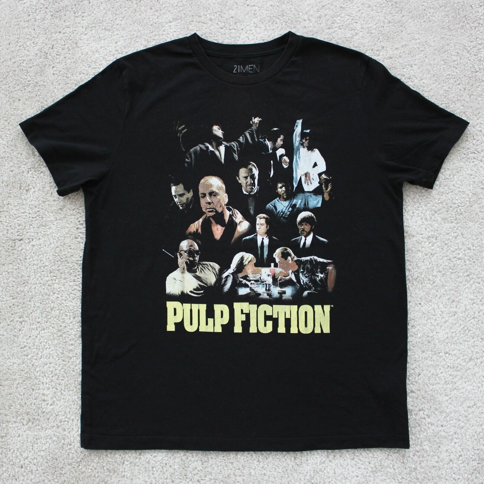 Fruit Of The Loom Forever 21 Men's Pulp Fiction Black Vintage