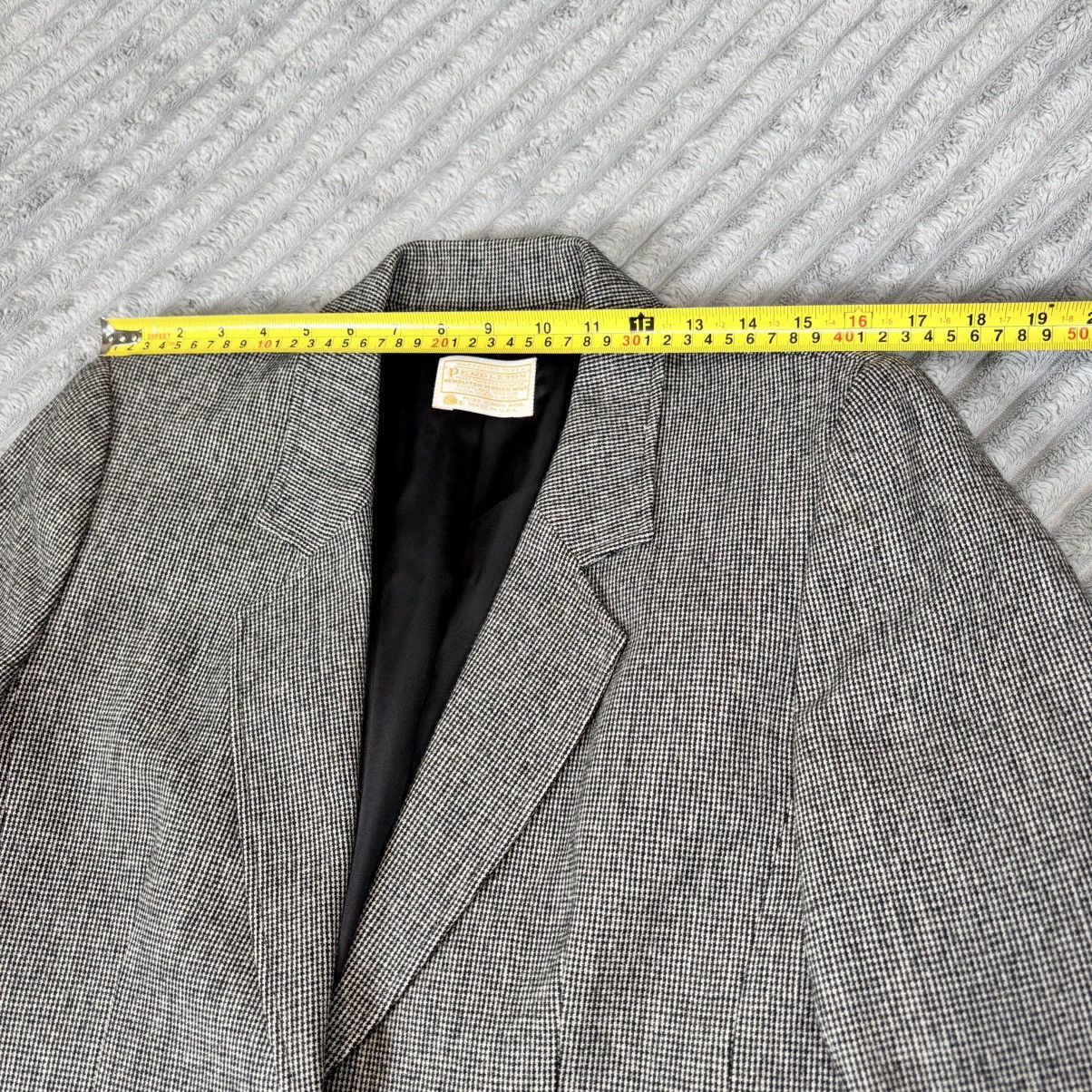 Pendleton Vintage Pendleton Blazer Womens 6 Black Plaid Houndstooth Size L / US 10 / IT 46 - 5 Thumbnail