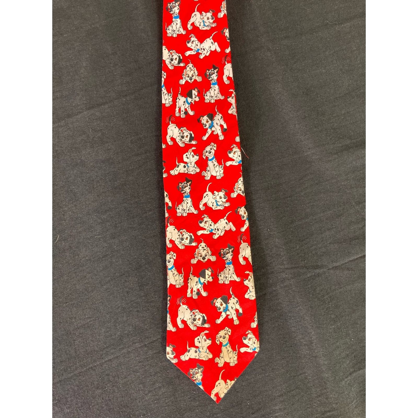 Disney Disney 101 Dalmatians Men's Necktie Red VTG 90s Characters Size ONE SIZE - 10 Thumbnail
