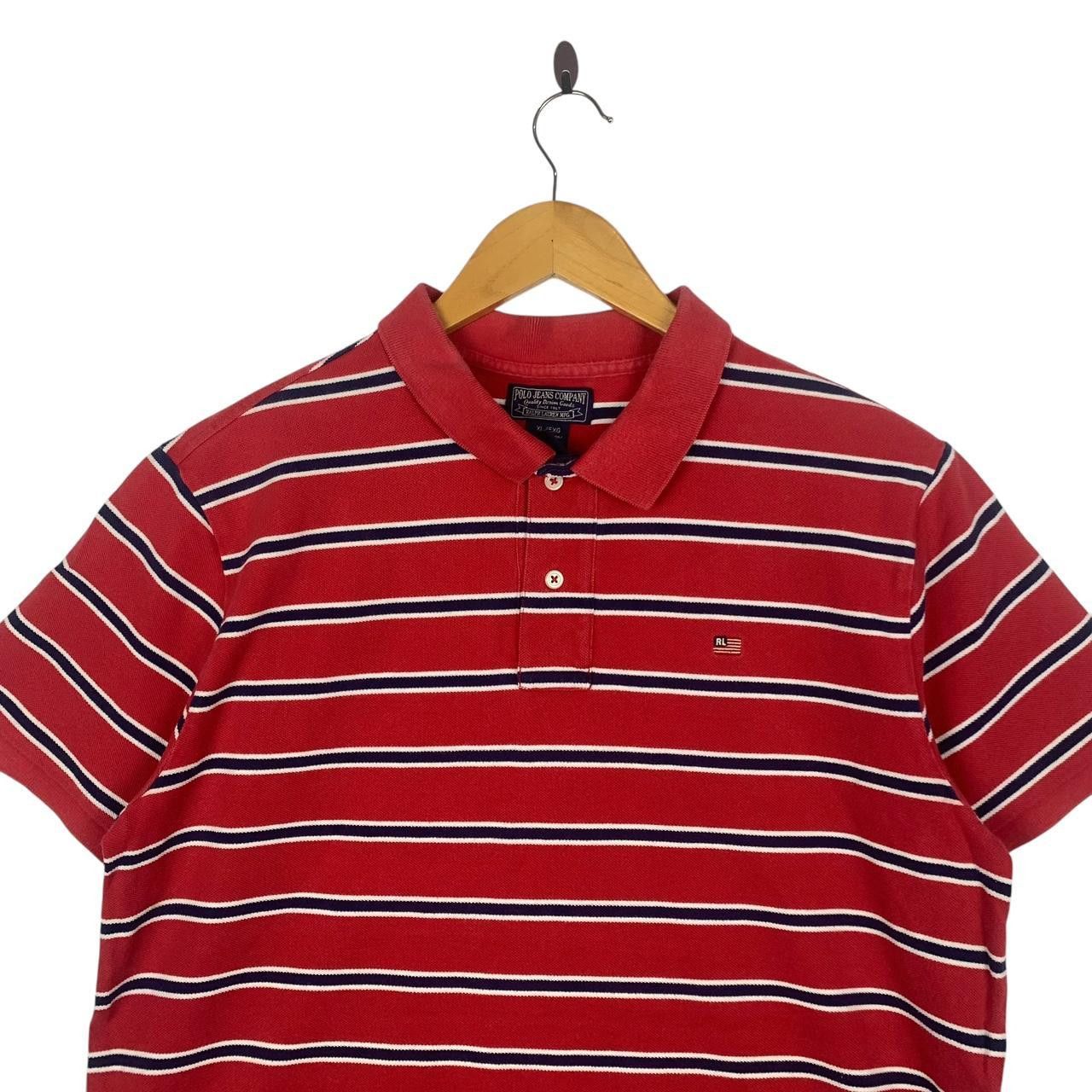 Vintage Vintage POLO JEANS COMPANY Ralph Lauren Striped Size US XL / EU 56 / 4 - 2 Thumbnail