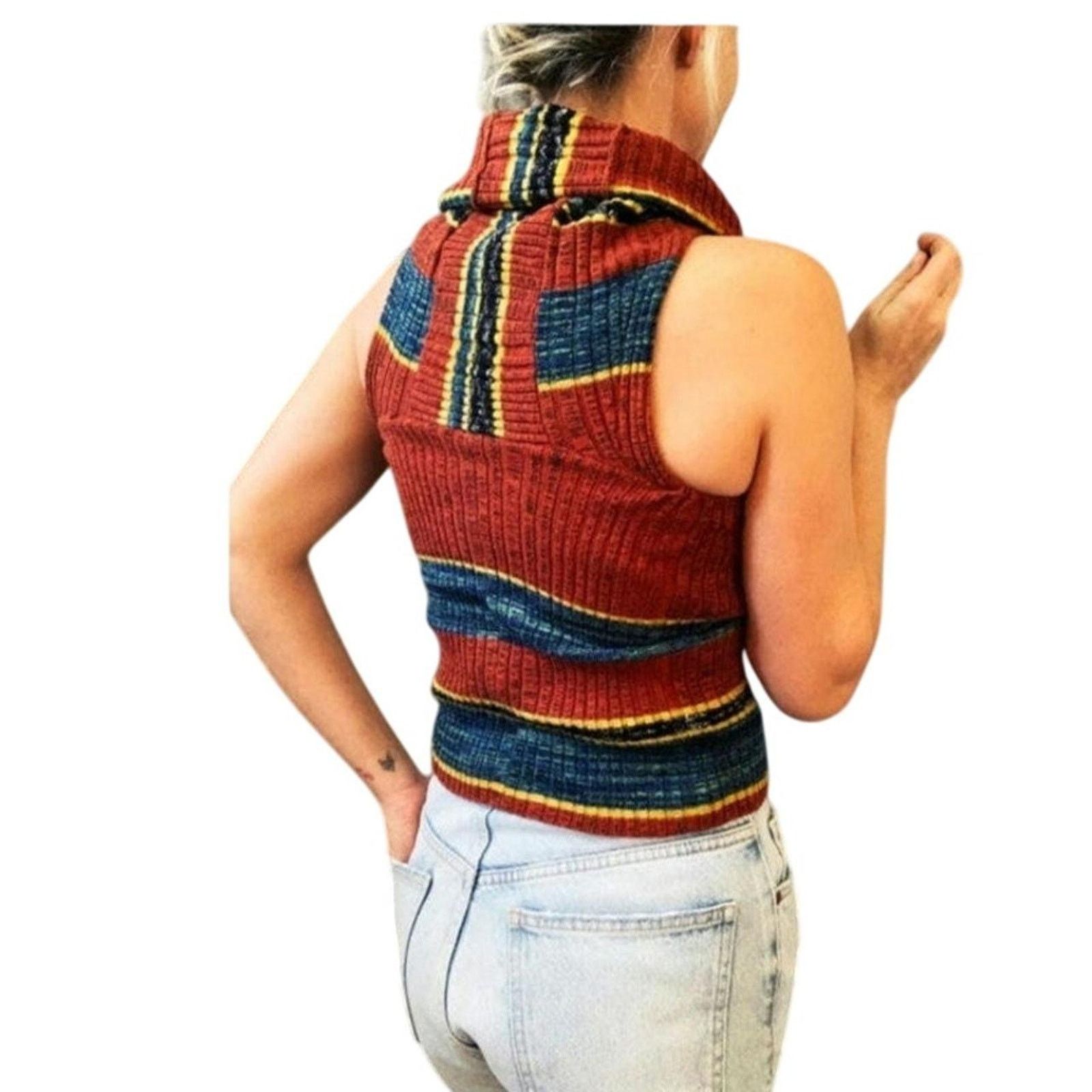 Anthropologie Anthropologie multicolor sleeveless knit sweater Size S / US 4 / IT 40 - 3 Thumbnail