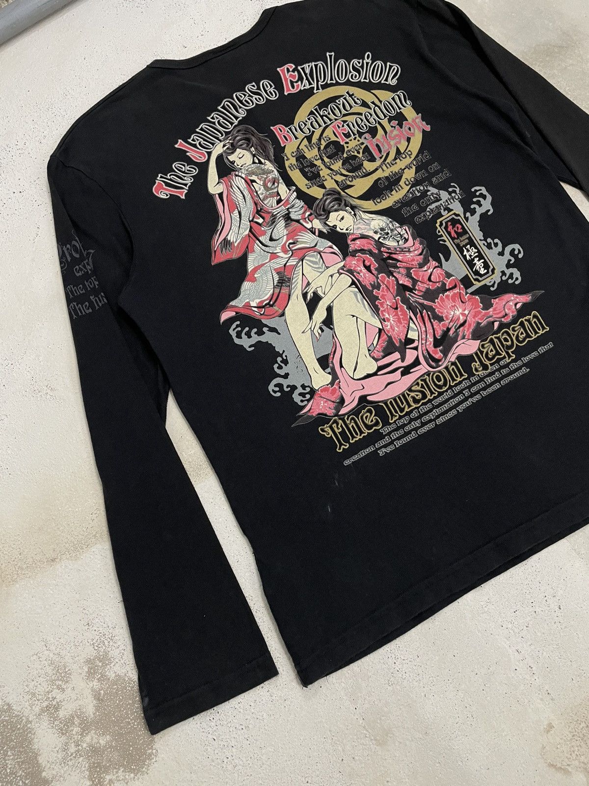 Bullet Noise Bullet Noise The Fusion Japan Tattoed Japanese Poem Faded Size US XL / EU 56 / 4 - 3 Thumbnail