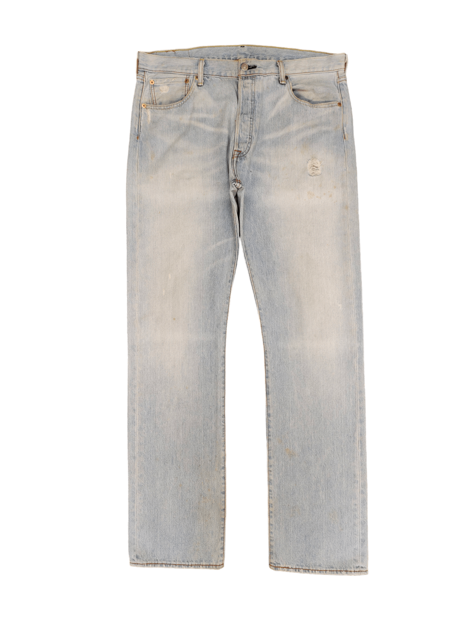 Levi's Size 36x34 Vintage Levis 501 Light Wash Jeans Distressed Size US 36 / EU 52 - 1 Thumbnail