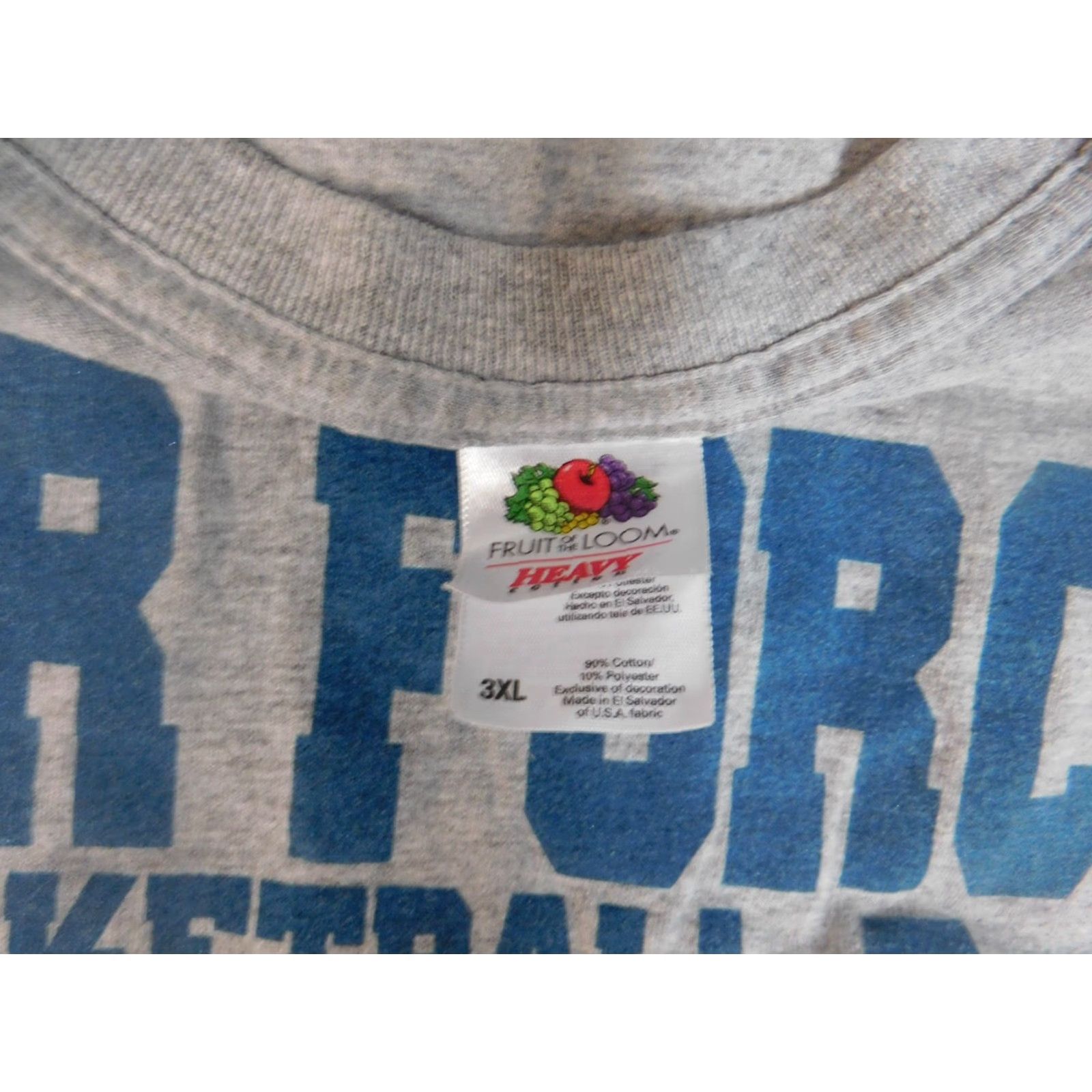 Fruit Of The Loom Air Force Basketball Mens Shirt 3XL Gray Graphic Sports Athletic Crew Neck Short Sleeve Fruit of the Loom T-Shirt Mens USA 90s? Size US XXL / EU 58 / 5 - 7 Thumbnail
