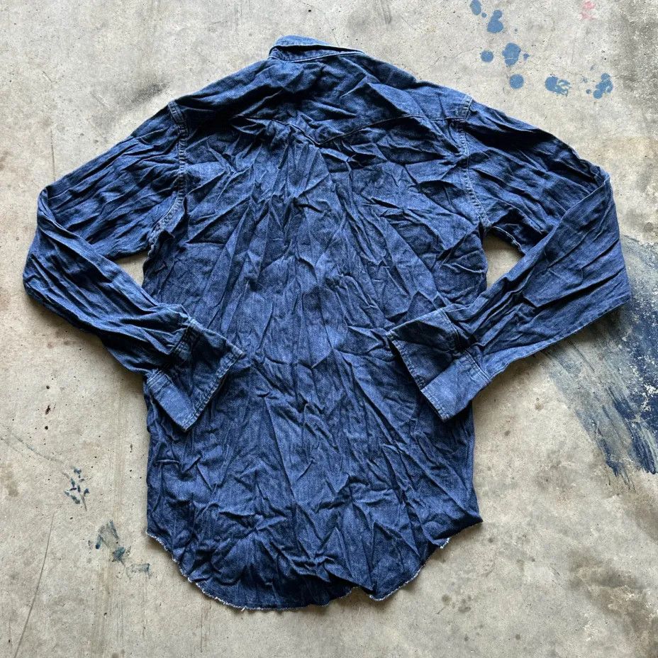 Wrangler Vintage 70s Wrangler Denim Pearl Snap Western Button Shirt Size US M / EU 48-50 / 2 - 6 Thumbnail