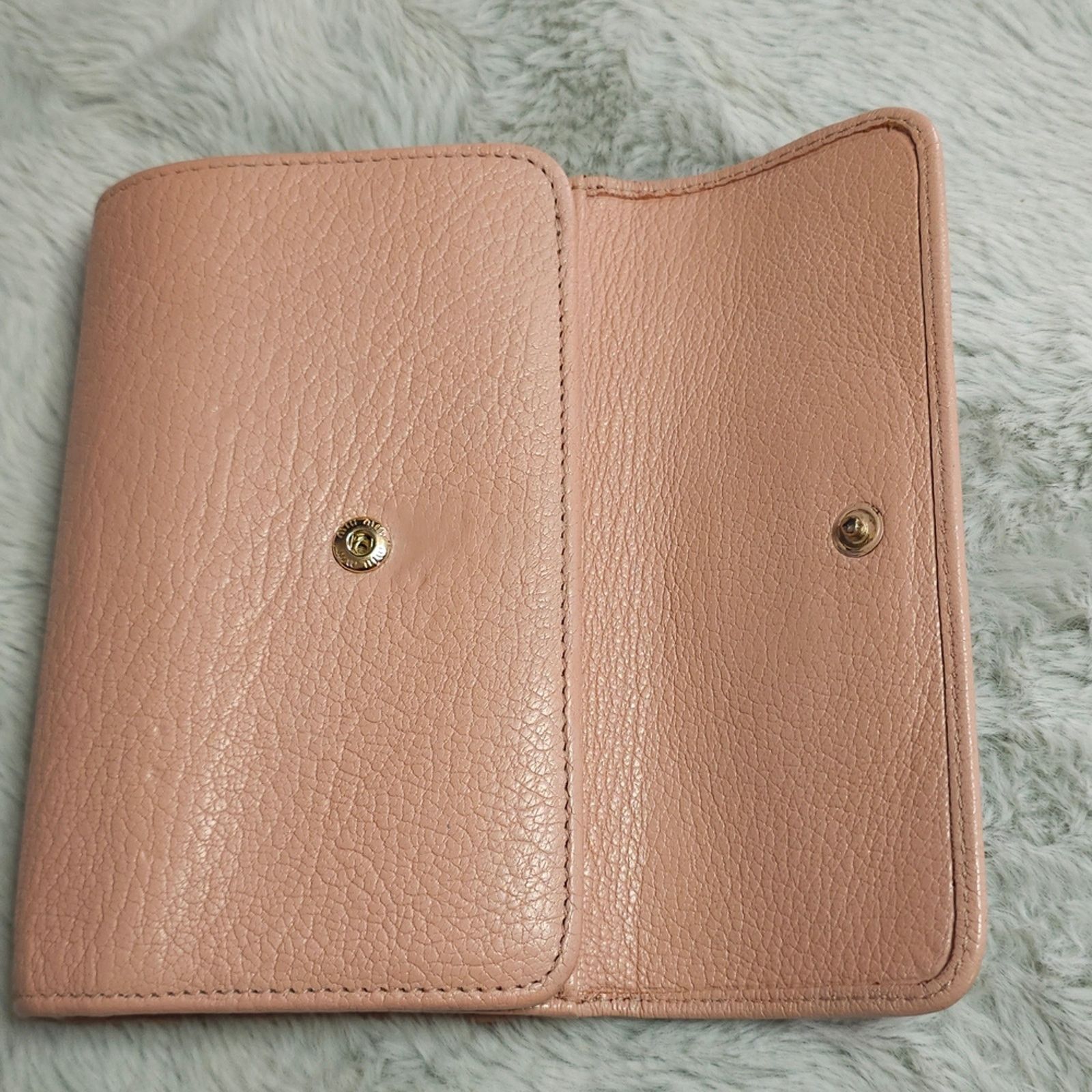 Miu Miu **Authentic**Miu Miu Trifold Wallet Madras Fiocco Orchidea Size ONE SIZE - 10 Thumbnail