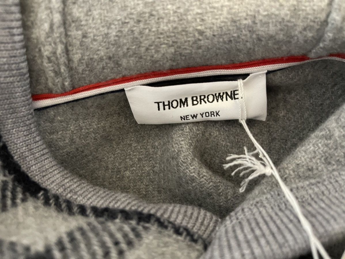 Thom Browne Thom Browne Grey Navy Tartan Hoodie Size US M / EU 48-50 / 2 - 6 Thumbnail