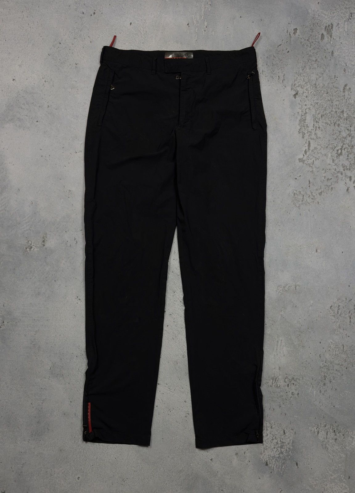 image of Prada Red Tag Nylon Pants Very Vintage Fit Pants in Black, Men's (Size 32)
