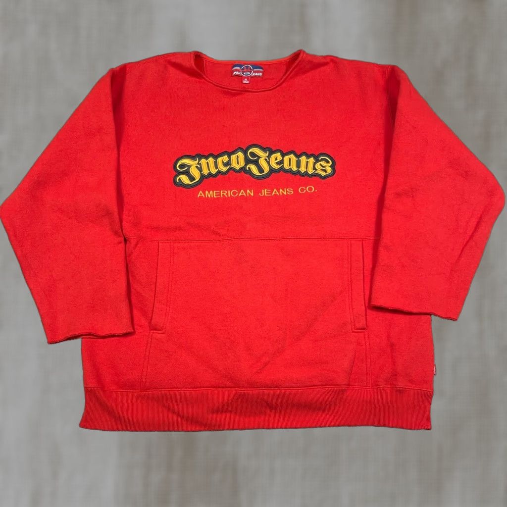 JNCO VINTAGE JNCO Sweatshirt Men XL Red Crewneck Embroidered Logo Skate 90s Hipster Retro Size US XL / EU 56 / 4 - 1 Thumbnail