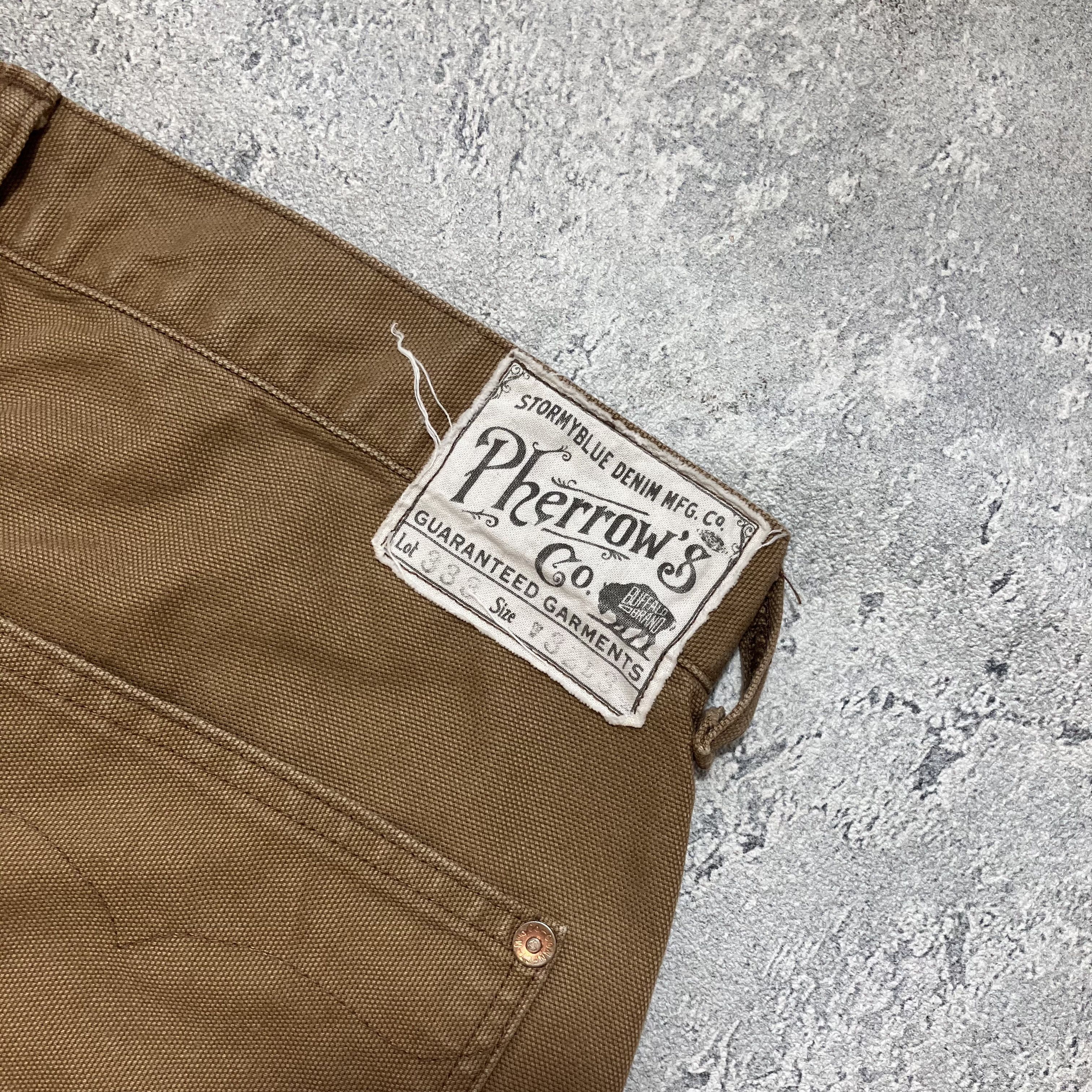 Pherrow's Pherrows 1930's brown duck canvas work pants Size US 34 / EU 50 - 8 Thumbnail