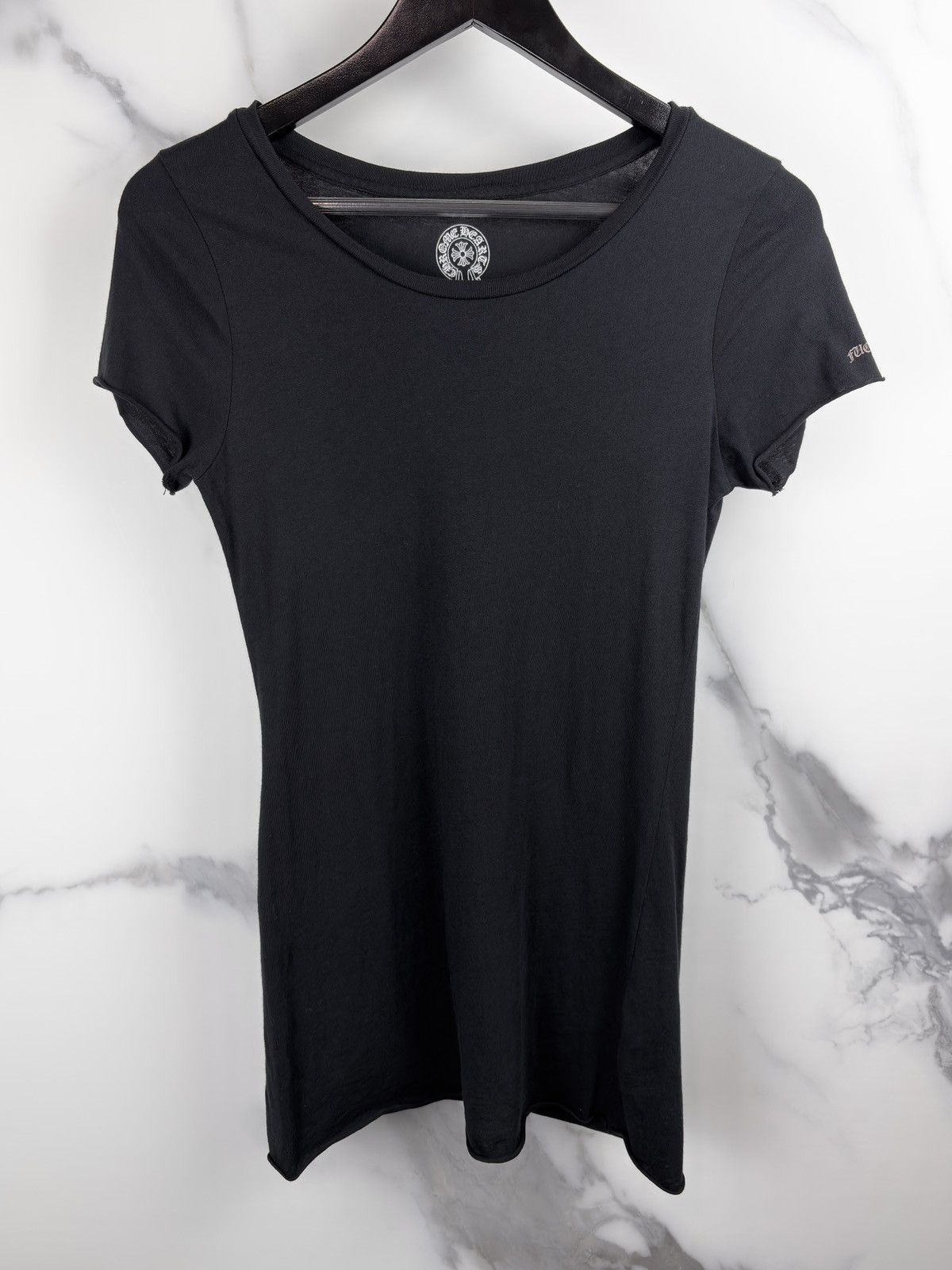 Chrome Hearts Chrome Hearts Fuck You Distressed Logo Raw Hem Tshirt Size M / US 6-8 / IT 42-44 - 3 Thumbnail