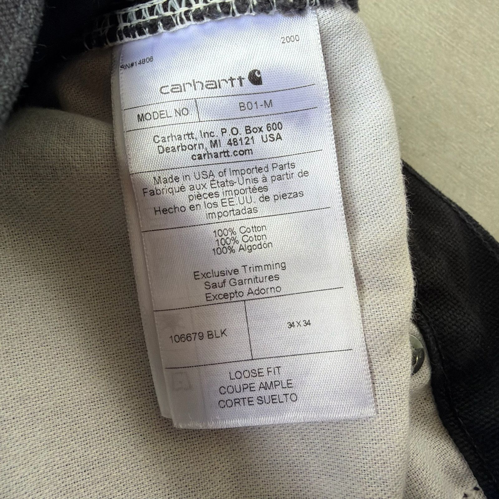 Carhartt × Vintage Carhartt black double knee work wear carpenter pants Size US 32 / EU 48 - 7 Thumbnail