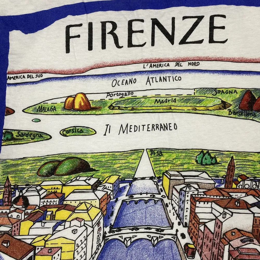 Vintage Vintage 80's The ART OF FIRENZE CITY Graphic Tee Size US M / EU 48-50 / 2 - 4 Thumbnail