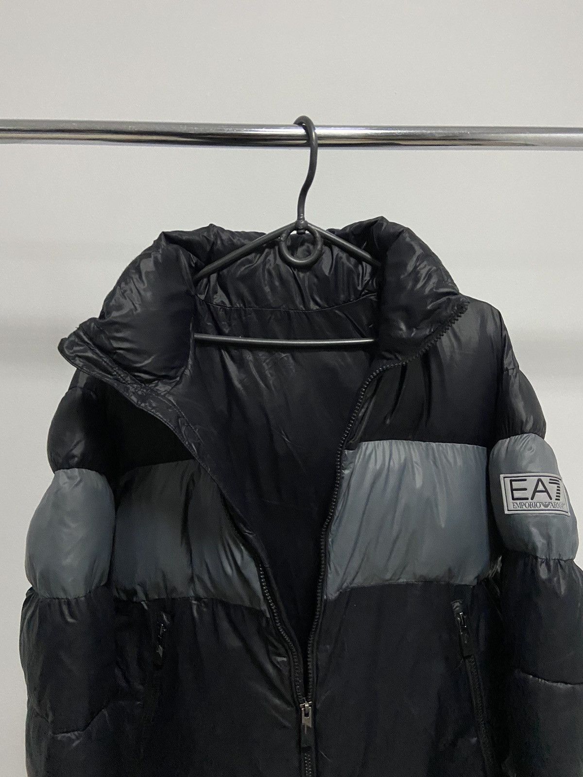 Emporio Armani × Vintage Emporio Armani puffer jacket zip vintage logo reflective Size US XL / EU 56 / 4 - 5 Thumbnail