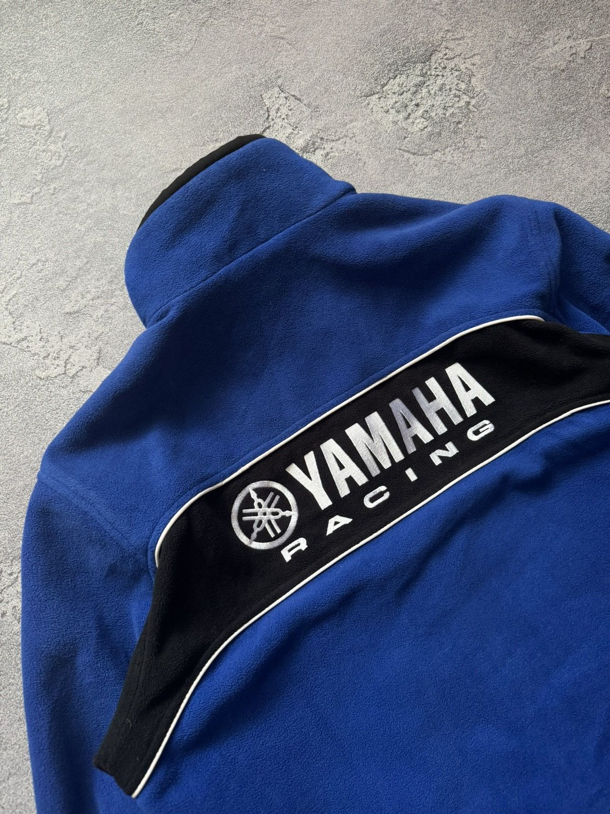 Vintage × Yamaha Yamaha L blue fleece jacket bomber zip big logo Size US L / EU 52-54 / 3 - 2 Thumbnail