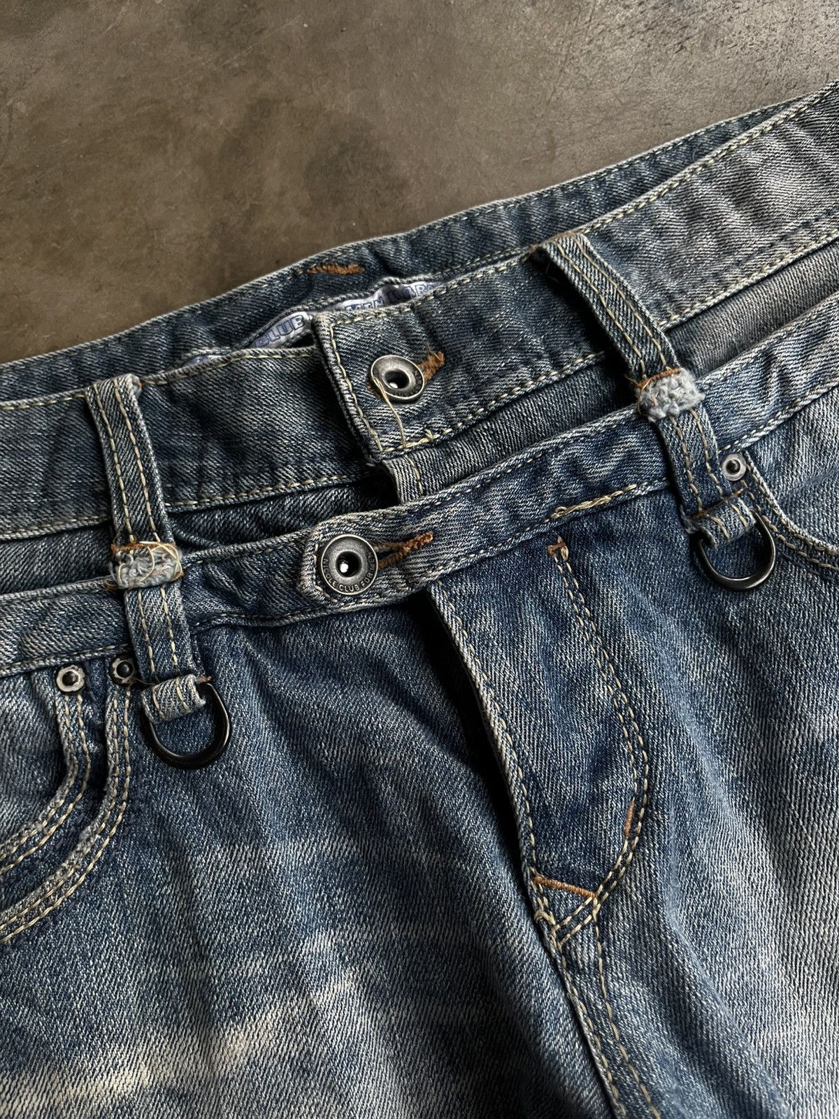 If Six Was Nine JAPANESE NCFM DOUBLE WAIST DENIM FLARE BOOT CUT PANTS VKEI Size US 30 / EU 46 - 5 Thumbnail