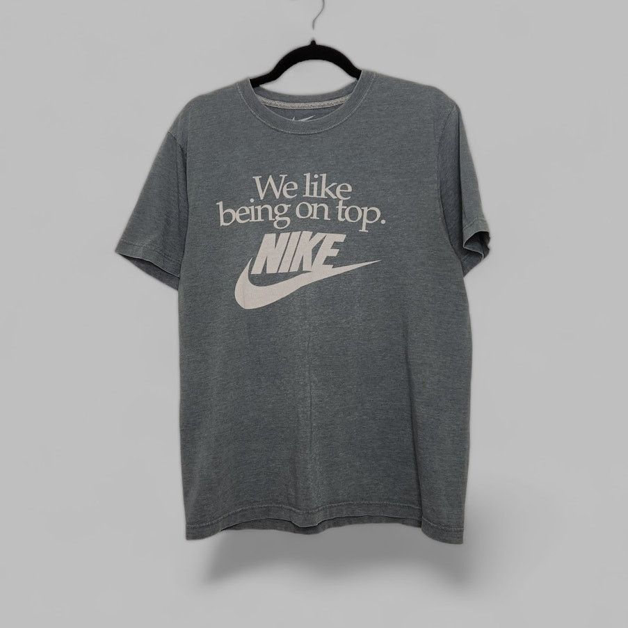 Nike Nike Y2K Shirt Swoosh Obscure Be On Top Large Tshirt Gray Size US L / EU 52-54 / 3 - 1 Thumbnail
