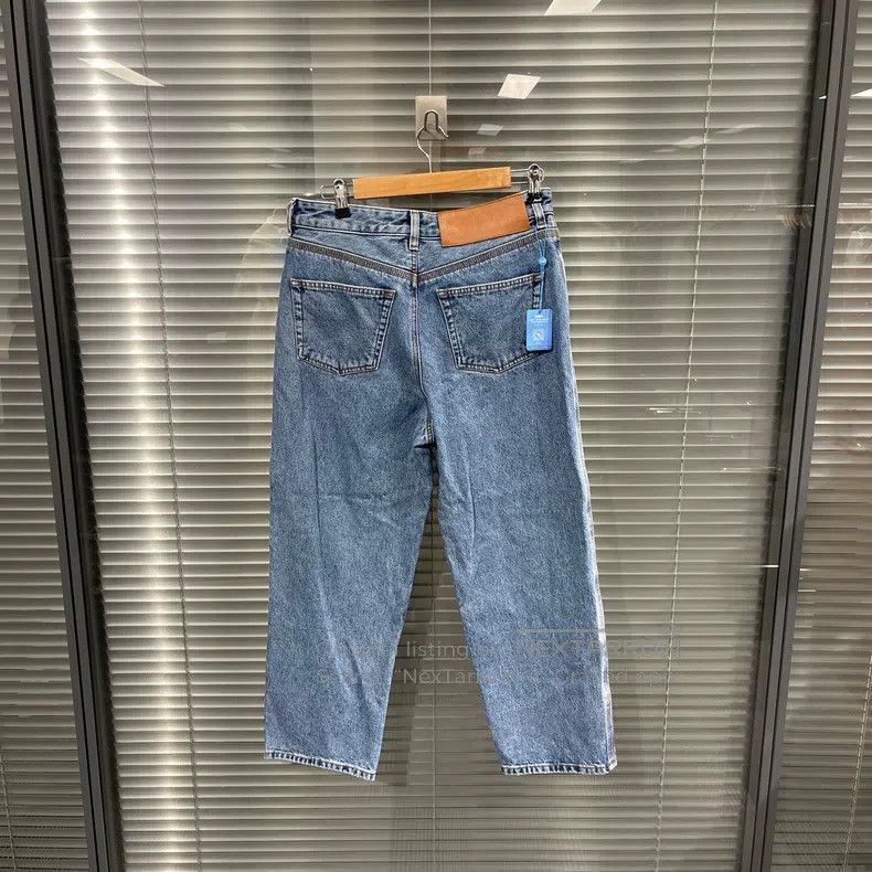 Loewe Loewe Back leather patch double knee embroidered denim tro Size 26" / US 2 / IT 38 - 1 Thumbnail