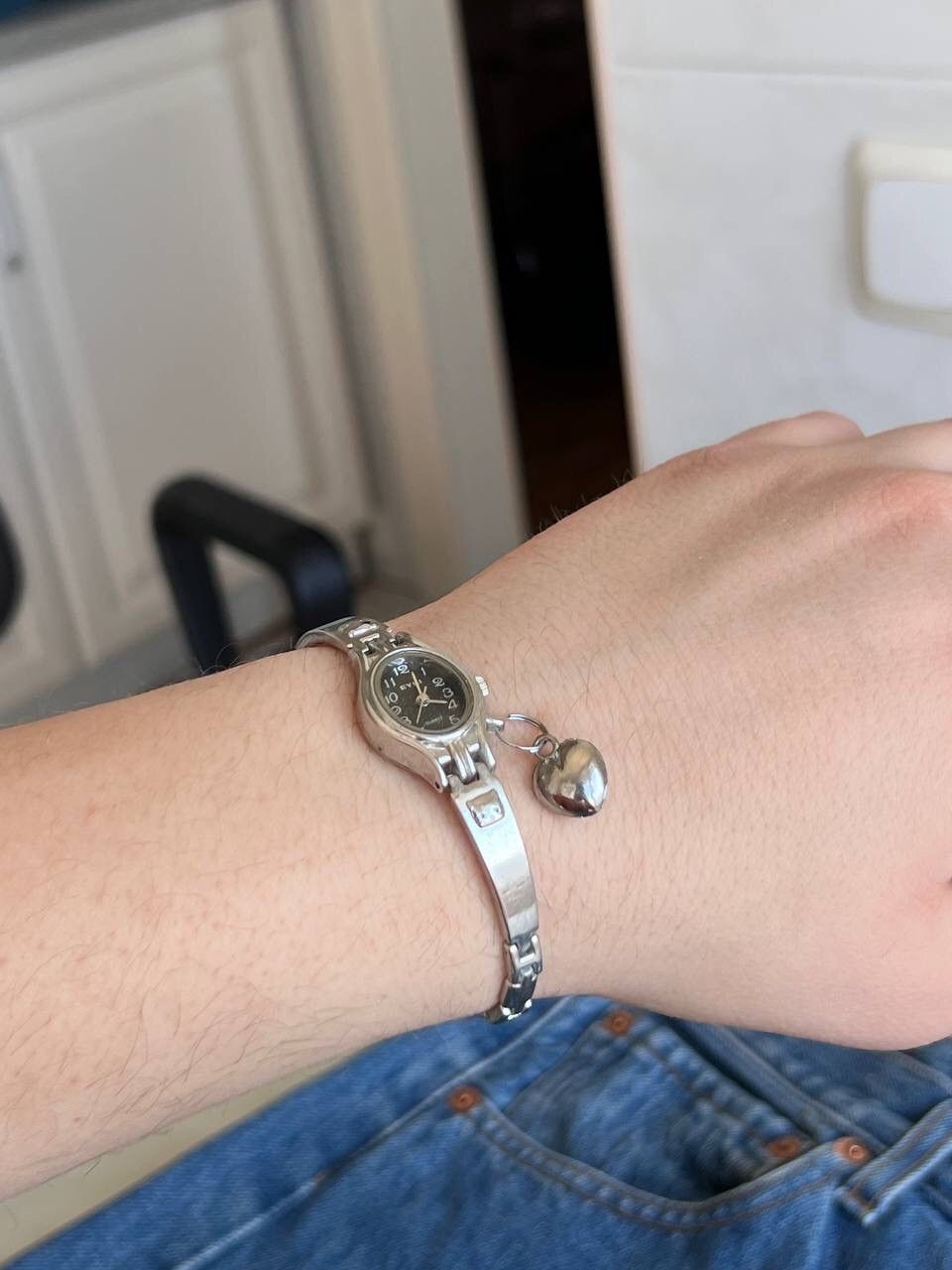Japanese Brand × Vintage Vintage ❤️ Heart Amulet Japanese style futuristic Steel Watch Size ONE SIZE - 10 Thumbnail
