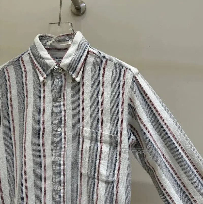 Thom Browne Thom Browne Men's Colorblock Striped Long Sleeve Shirt . Size US M / EU 48-50 / 2 - 3 Thumbnail