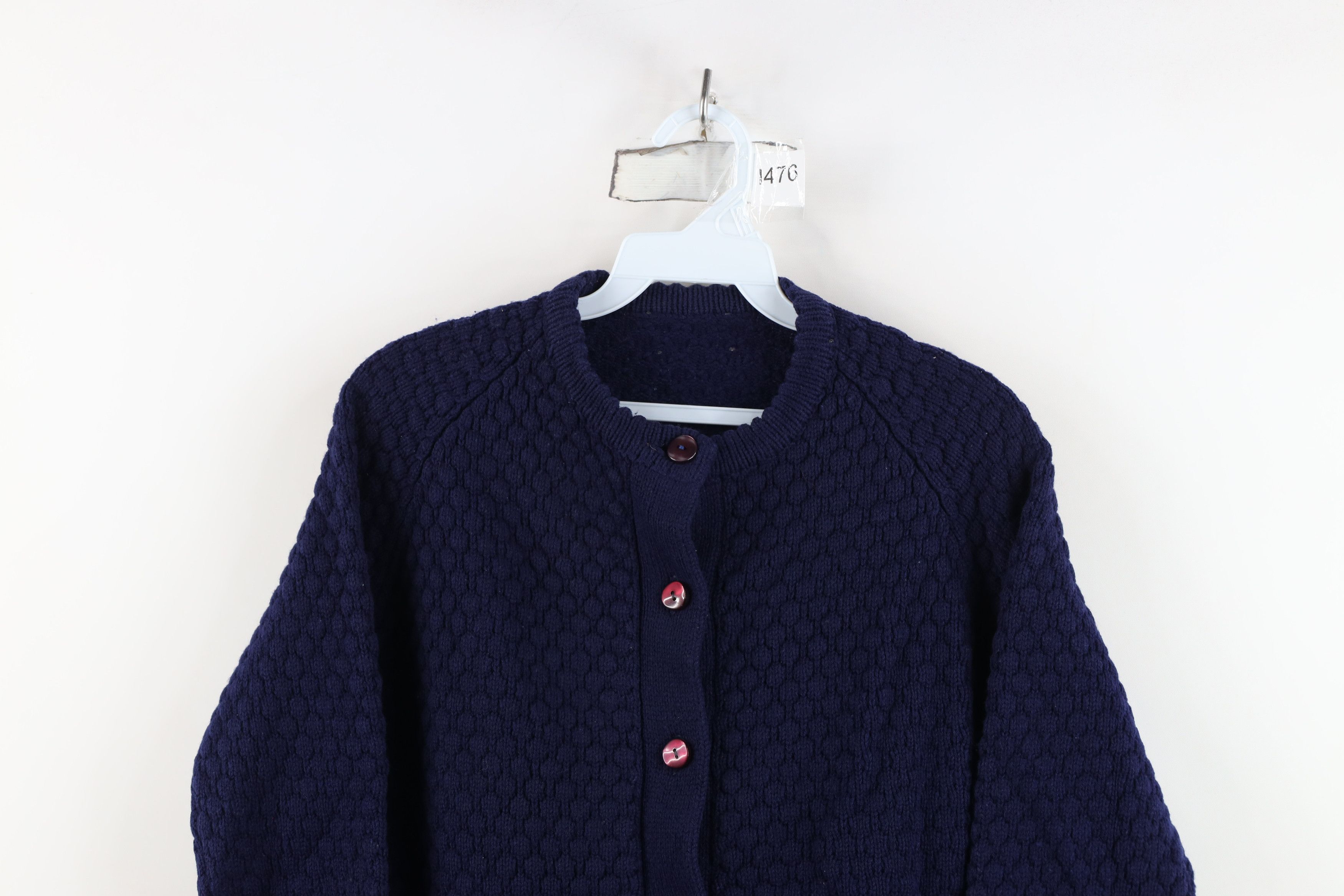 Vintage Vintage60s Streetwear Textured Cardigan Sweater Blue USA Size M / US 6-8 / IT 42-44 - 2 Thumbnail
