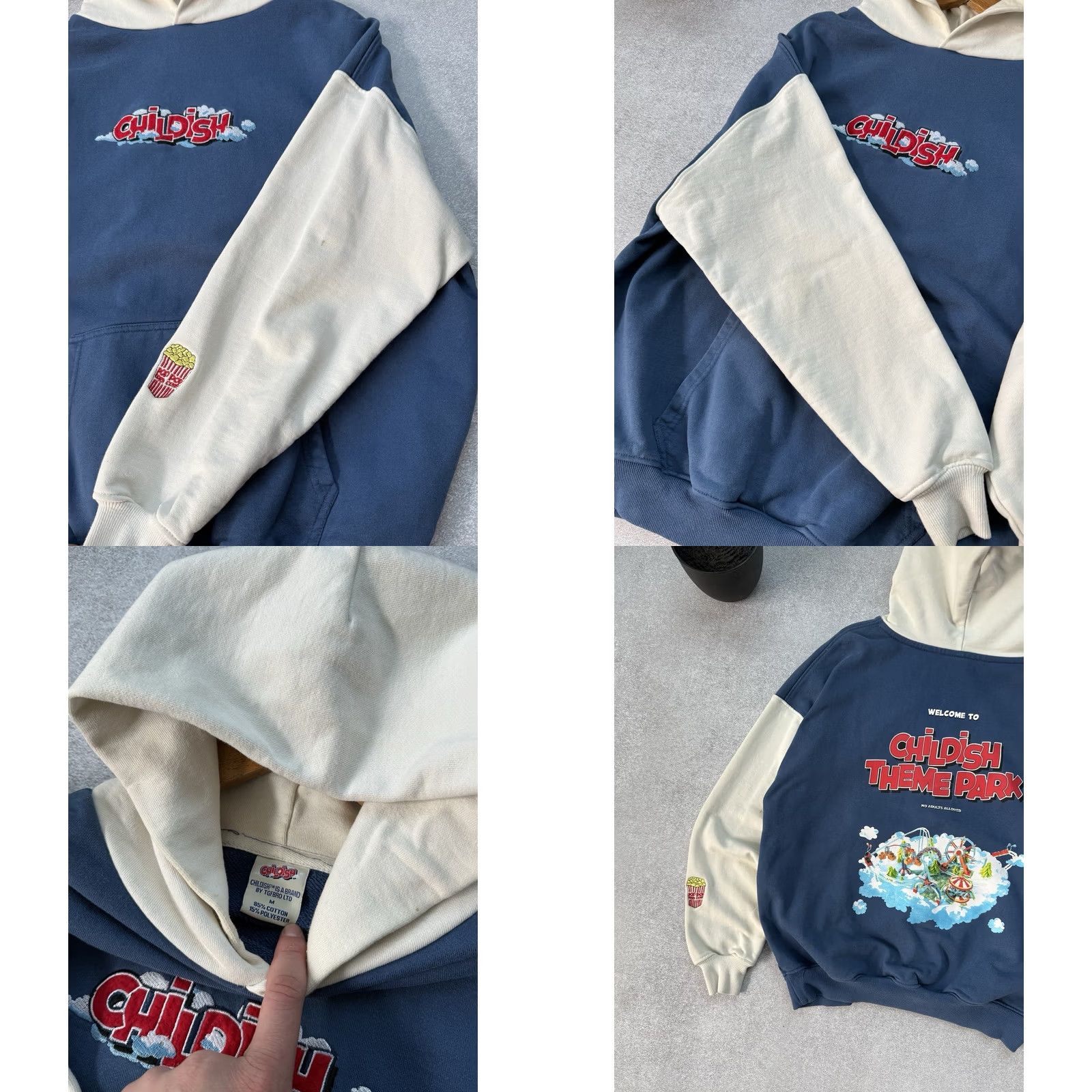 Vintage VINTAGE Childish Hoodie Blue Logo 90s Y2K Theme Park Large Mens M Crew Neck Graphic Print Nike? Size US M / EU 48-50 / 2 - 8 Thumbnail