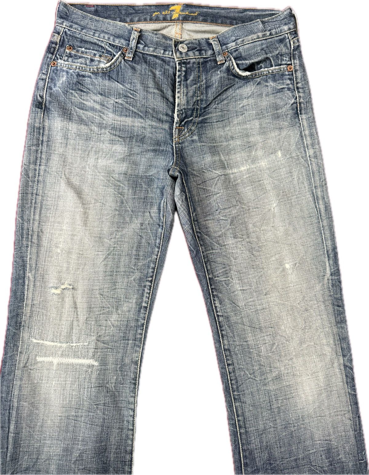 7 For All Mankind Flare Type 7 For All Mankind Distress Denim Size US 32 / EU 48 - 4 Thumbnail