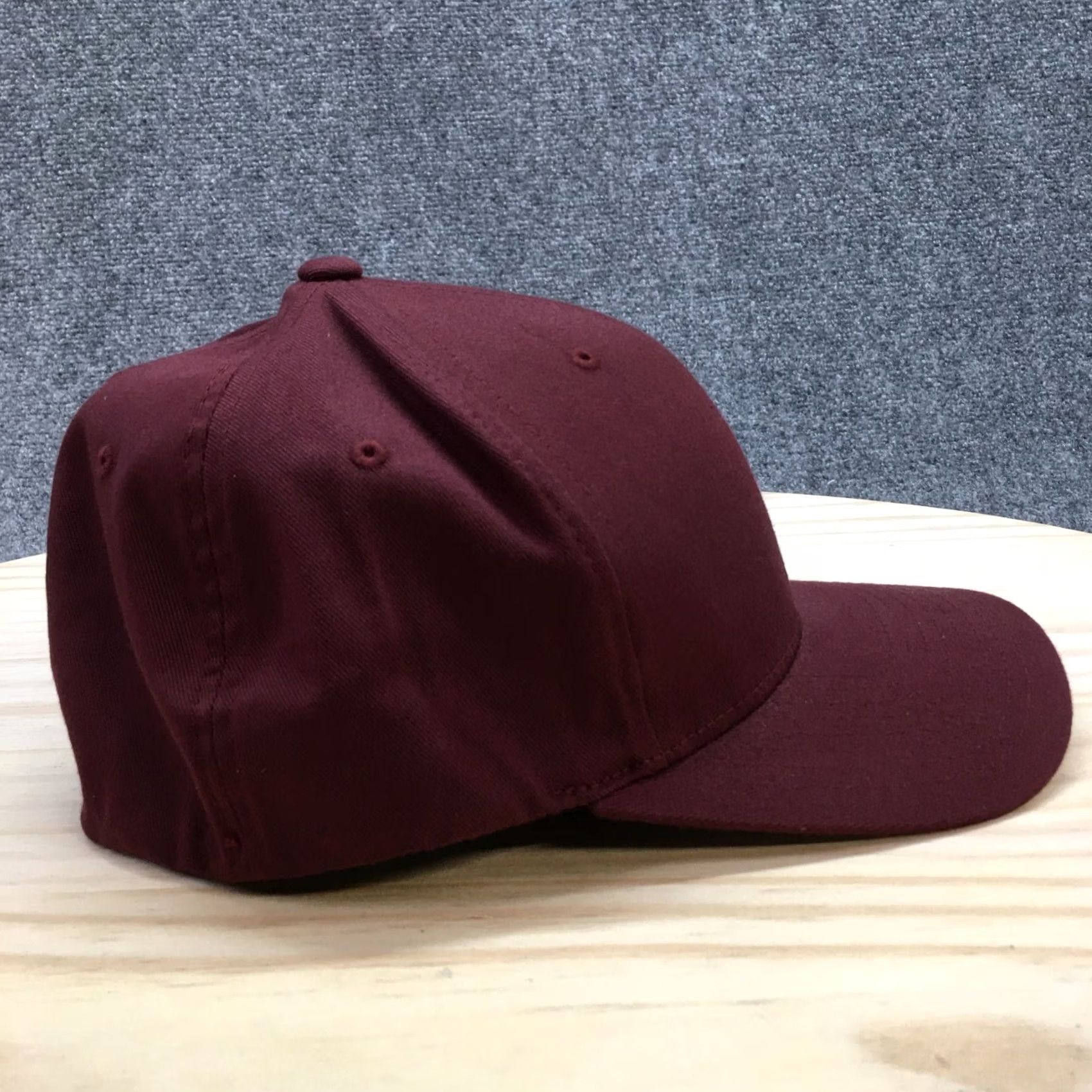Vintage Green Valley Harvest Flat Cap Mens L XL Maroon Flexfit Yupoong Size ONE SIZE - 5 Thumbnail