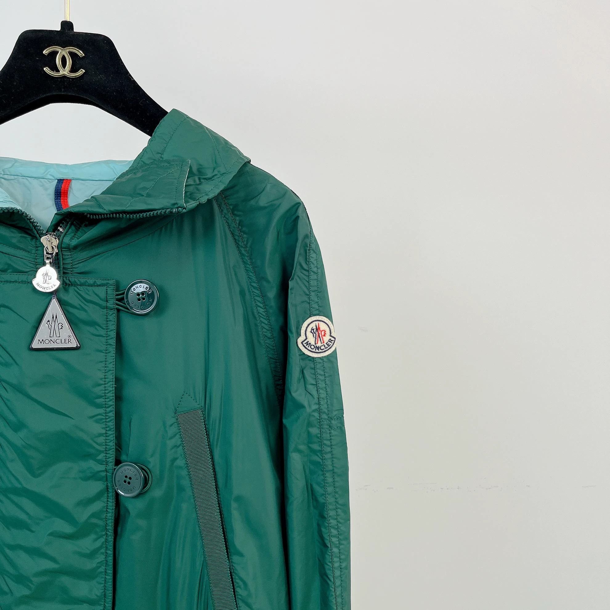 Moncler Moncler green nylon jacket size 1 Size S / US 4 / IT 40 - 3 Thumbnail