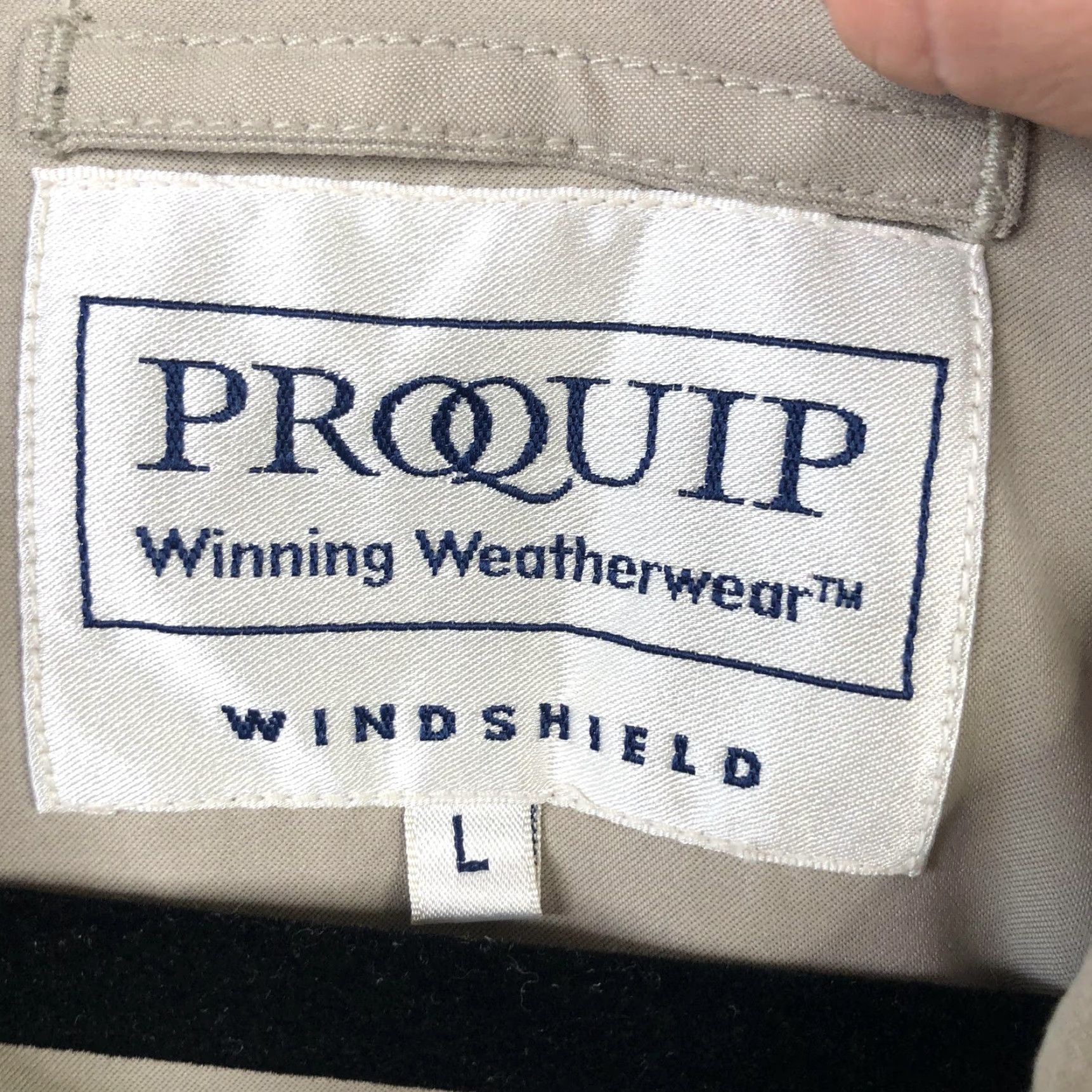 Vintage ProQuip Windshield Windshirt Mens L Khaki Windbreaker Quarter Zip Jacket Pullover Golf Size US L / EU 52-54 / 3 - 6 Thumbnail
