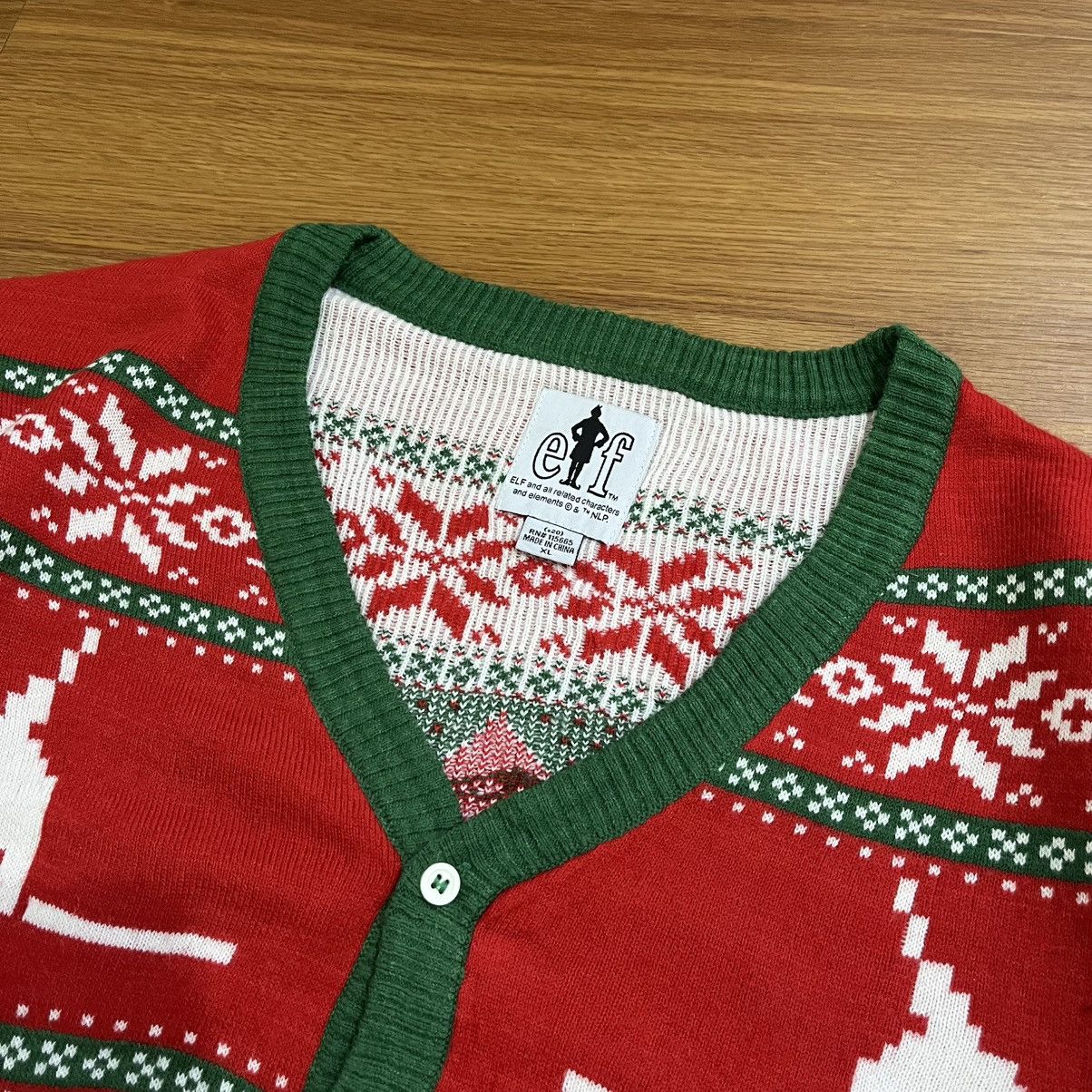 Japanese Brand Elf Santa Knit Cardigan Size US L / EU 52-54 / 3 - 4 Thumbnail