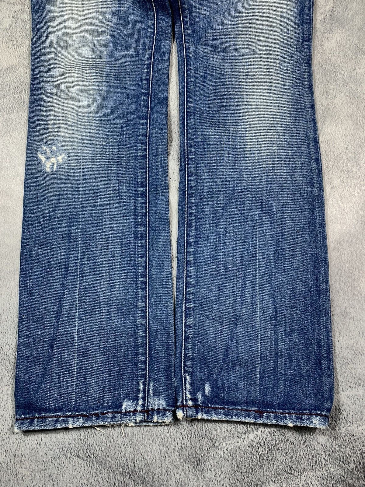 Diesel × Vintage Vintage 90s Diesel low rise faded distressed denim jeans Size 29" - 6 Thumbnail