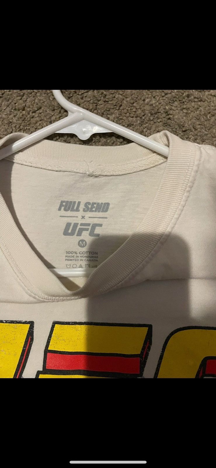 Full Send Cream UFC Full Send tee Size US M / EU 48-50 / 2 - 2 Thumbnail