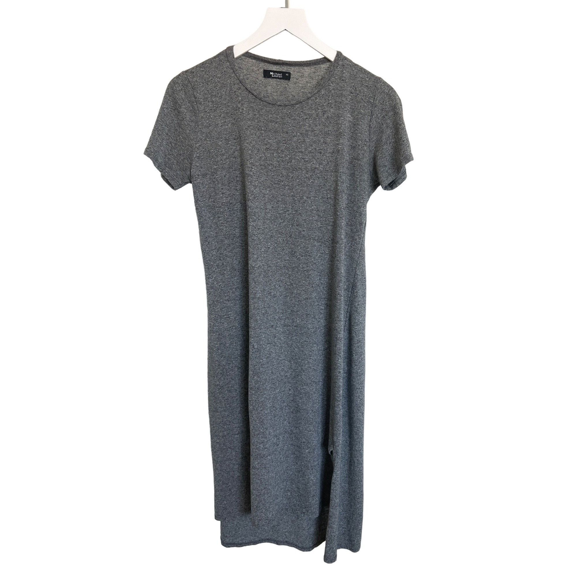 REVOLVE Michael Lauren Augustus Heather Grey Side Slit Midi Dress Size XS / US 0-2 / IT 36-38 - 4 Thumbnail