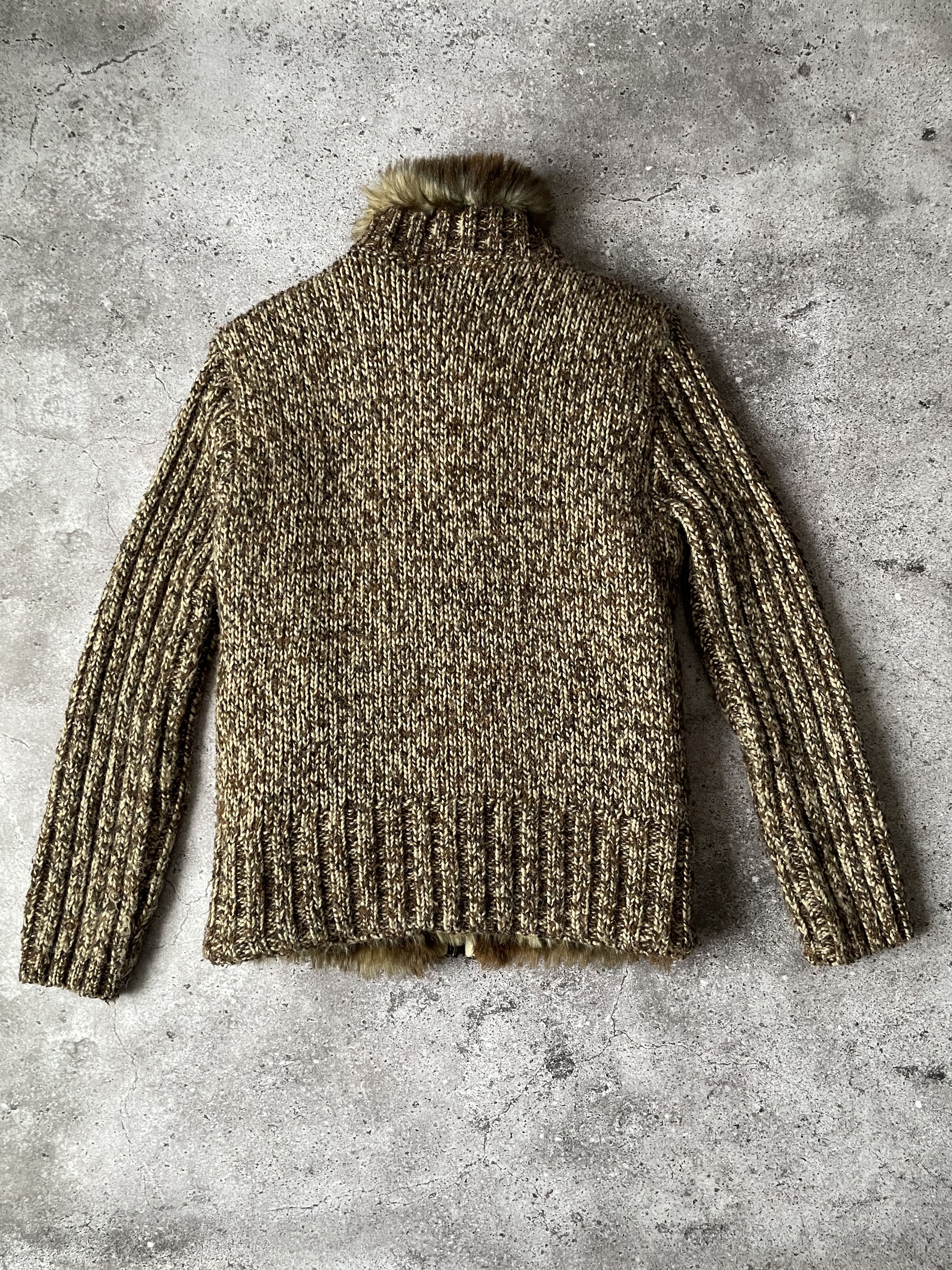 Sixty Energie Sixty SpA Italy Archive Fur Lined Zip Up Cardigan Size US M / EU 48-50 / 2 - 10 Thumbnail