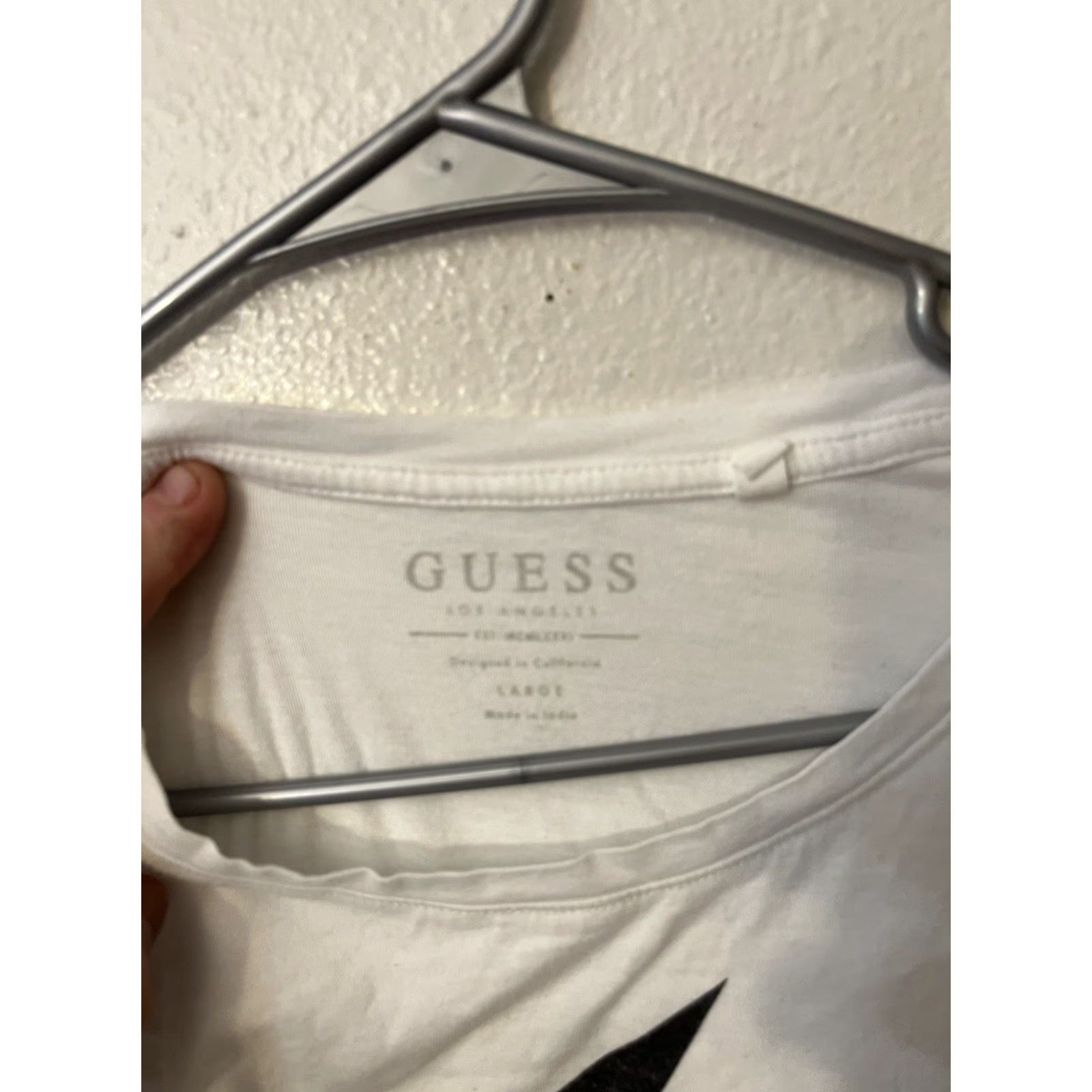Guess Guess T-Shirt Mens Large White Graphic Logo Crew Neck Pullover Stretch Casual Size US L / EU 52-54 / 3 - 2 Thumbnail