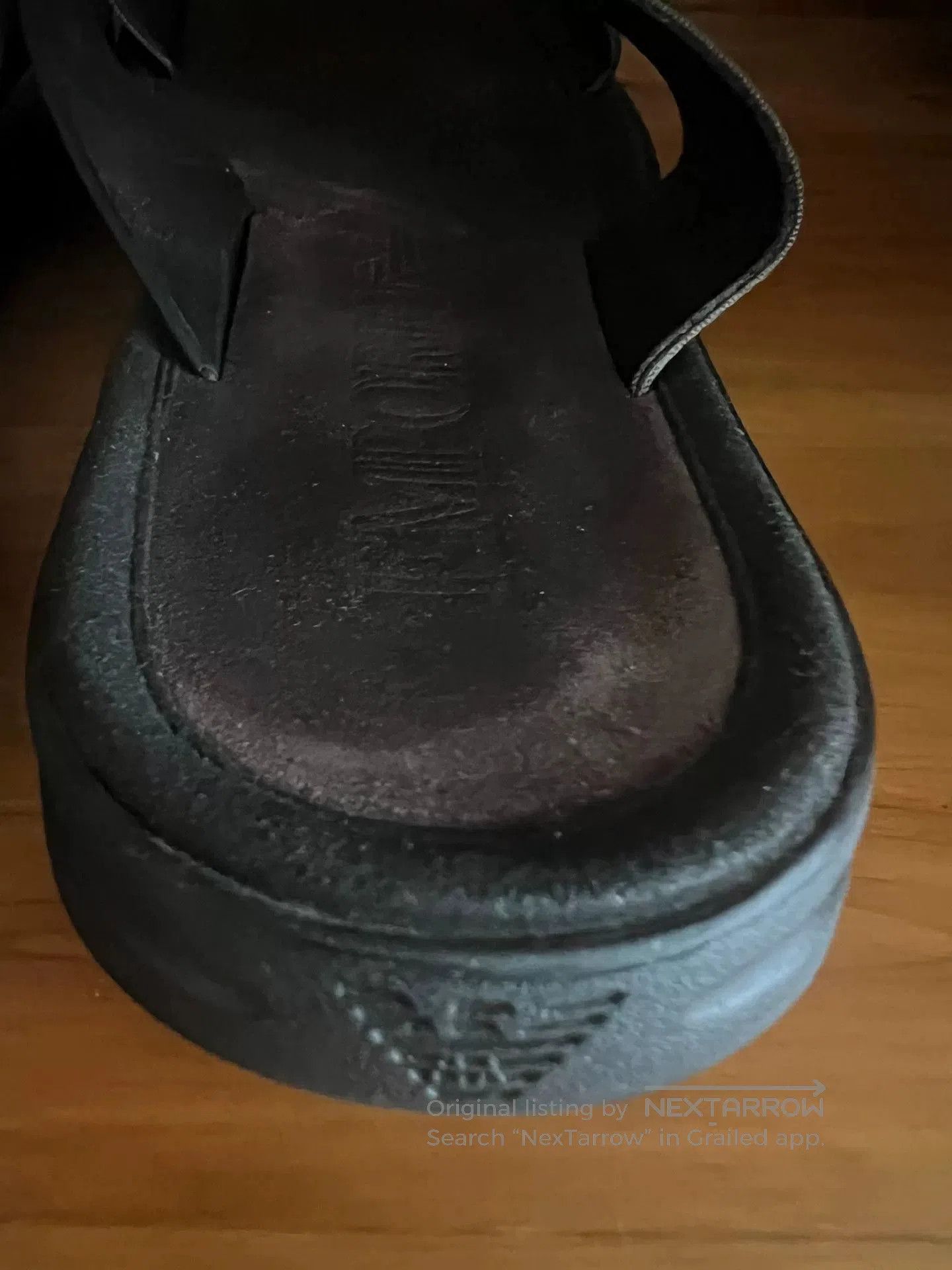 Emporio Armani Emporio Armani Leather Slippers. Size US 9 / EU 42 - 4 Thumbnail