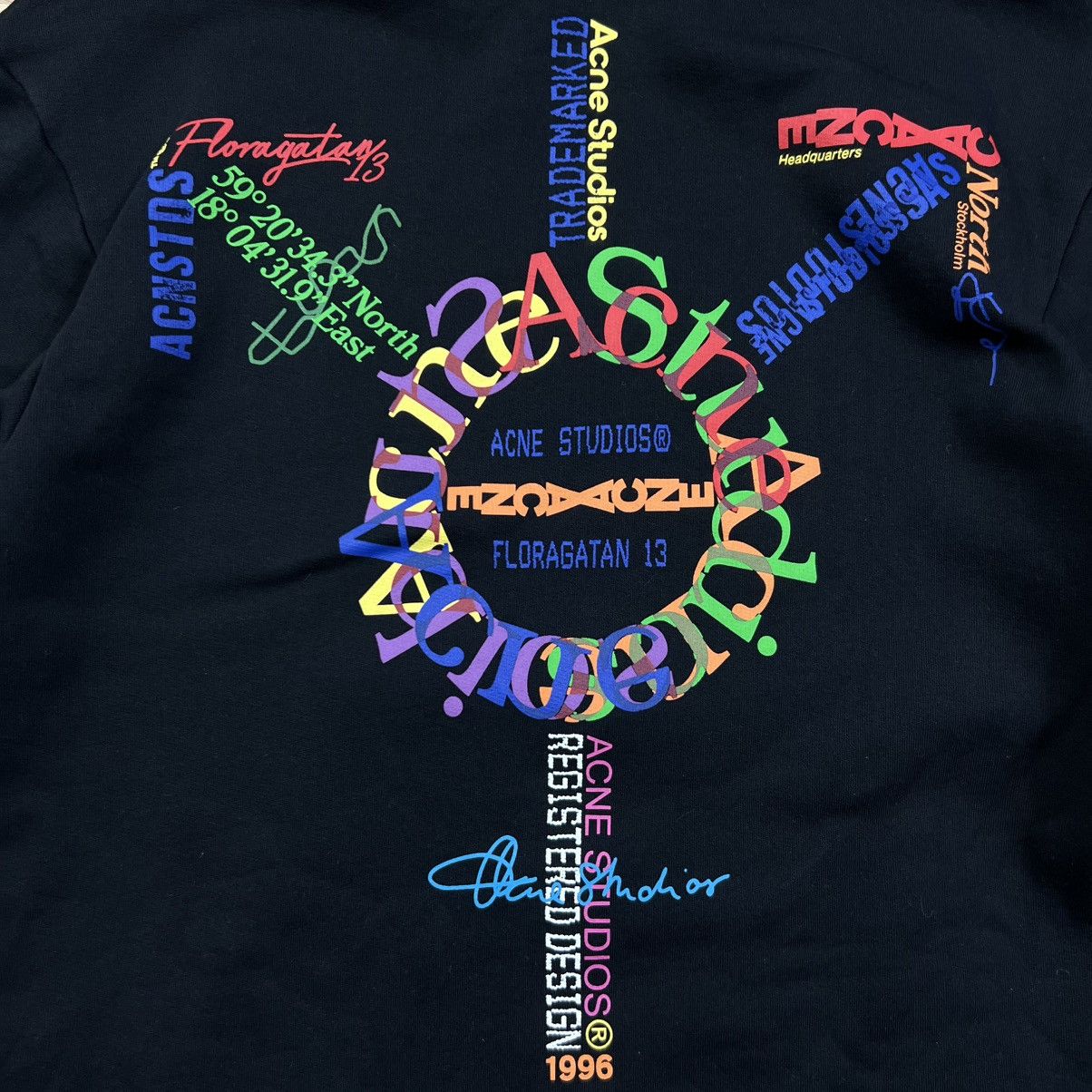 Acne Studios ACNE STUDIOS PRINTED LOGO DESINGER HOODIE Size US M / EU 48-50 / 2 - 4 Thumbnail