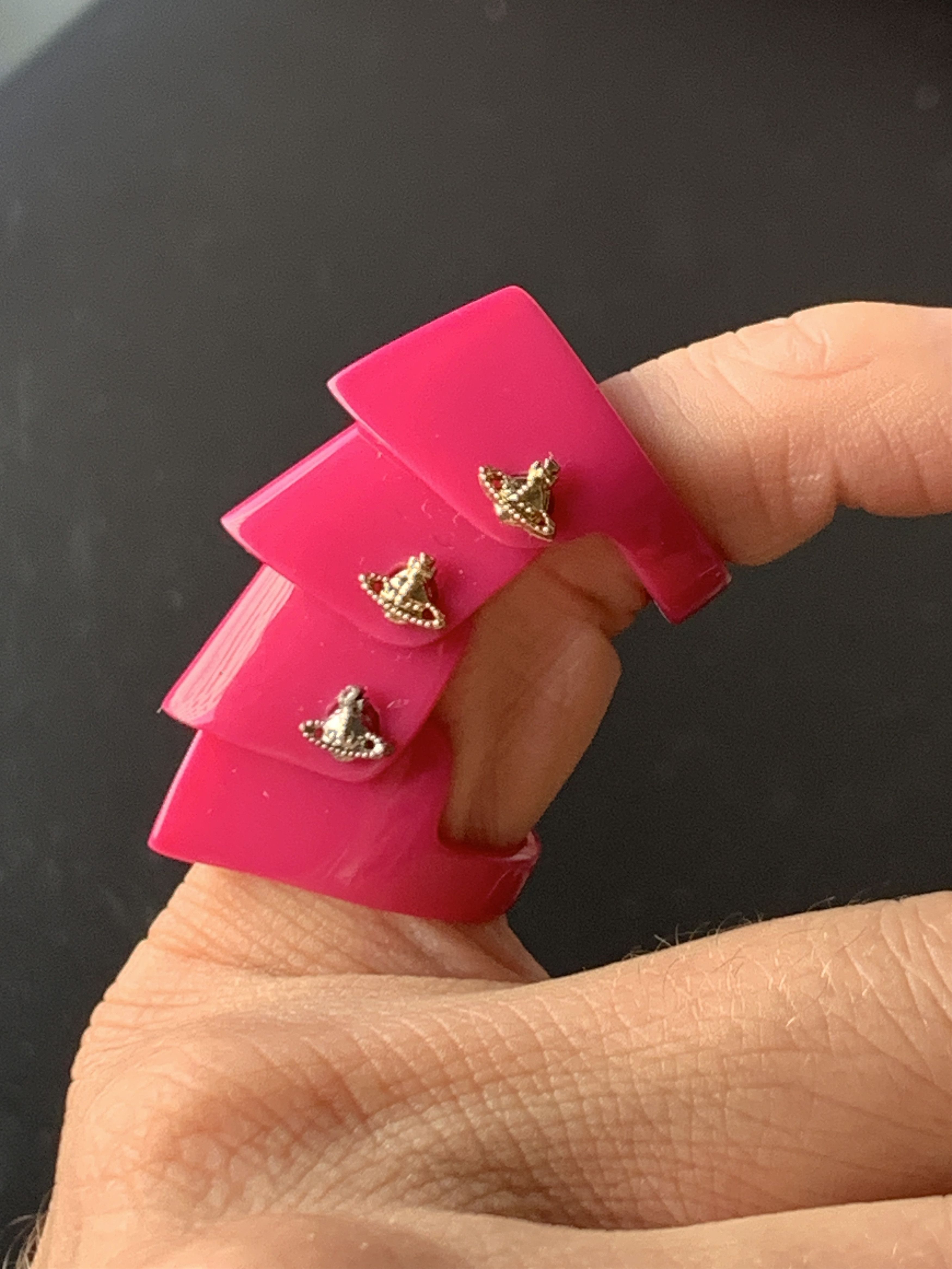 Nana Anime M Vintage Armor Ring w/ Pink Resin