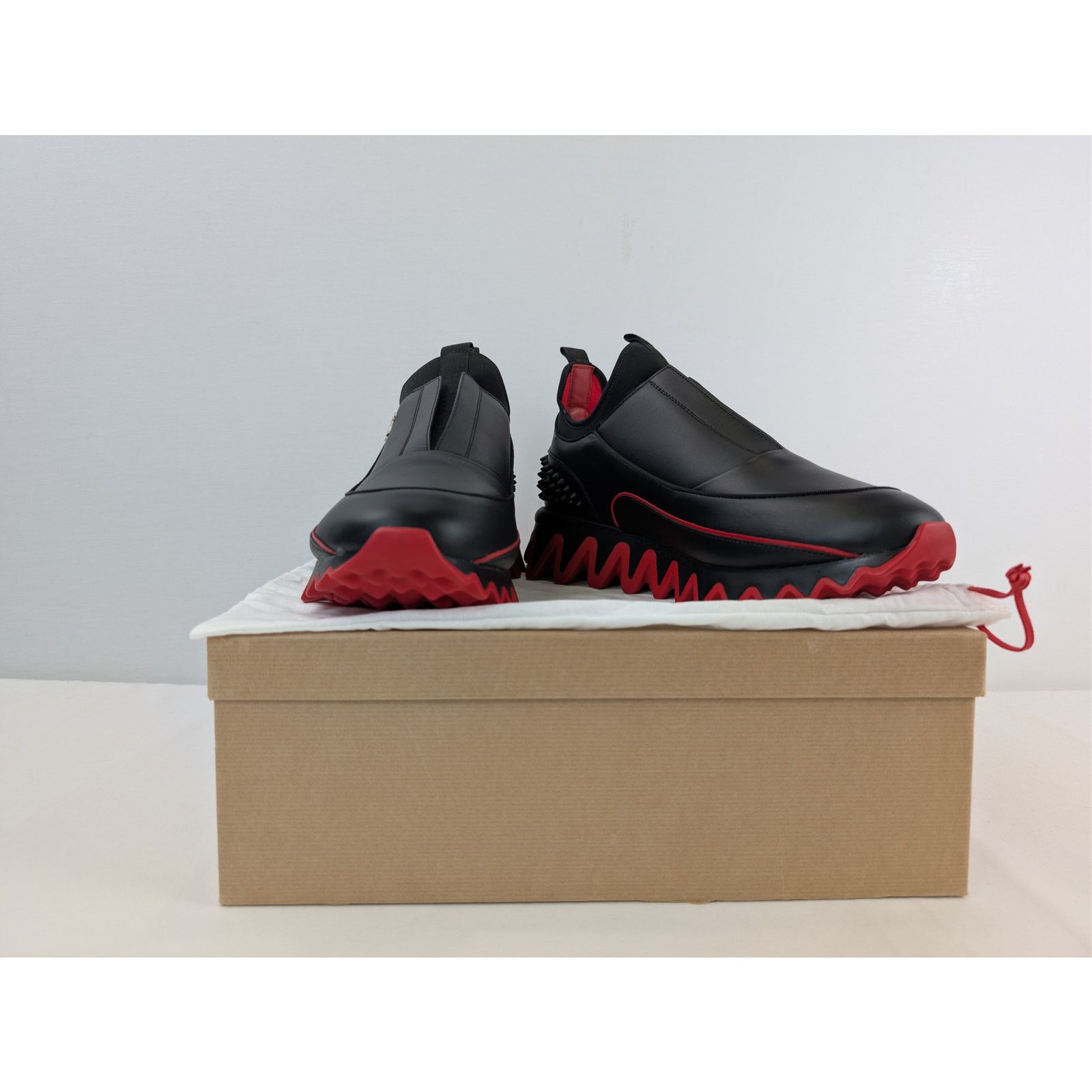 Christian Louboutin o1rshd1 Sharkyloub SP Spikes Flat Sneakers in Black Size US 13 / EU 46 - 18 Thumbnail