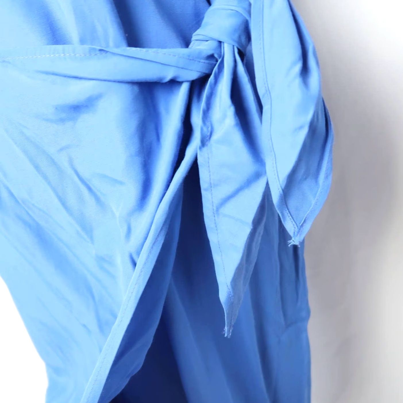 Vintage VINTAGE 80s cerulean blue wrap front midi party dress 5 Size S / US 4 / IT 40 - 5 Thumbnail