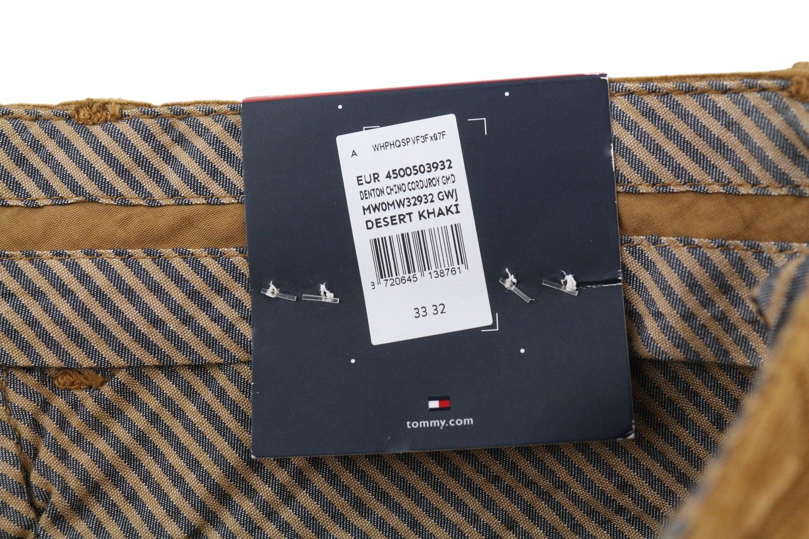 Tommy Hilfiger DENTON CHINO CORDUROY W33/L32 Straight Fit Leg Pants 85361 Size US 33 - 7 Thumbnail