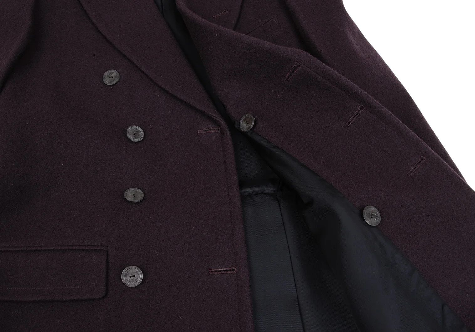 Jean Paul Gaultier Wool Nylon Peak Lapel Coat in Burdy Size 48 Size US M / EU 48-50 / 2 - 11 Thumbnail