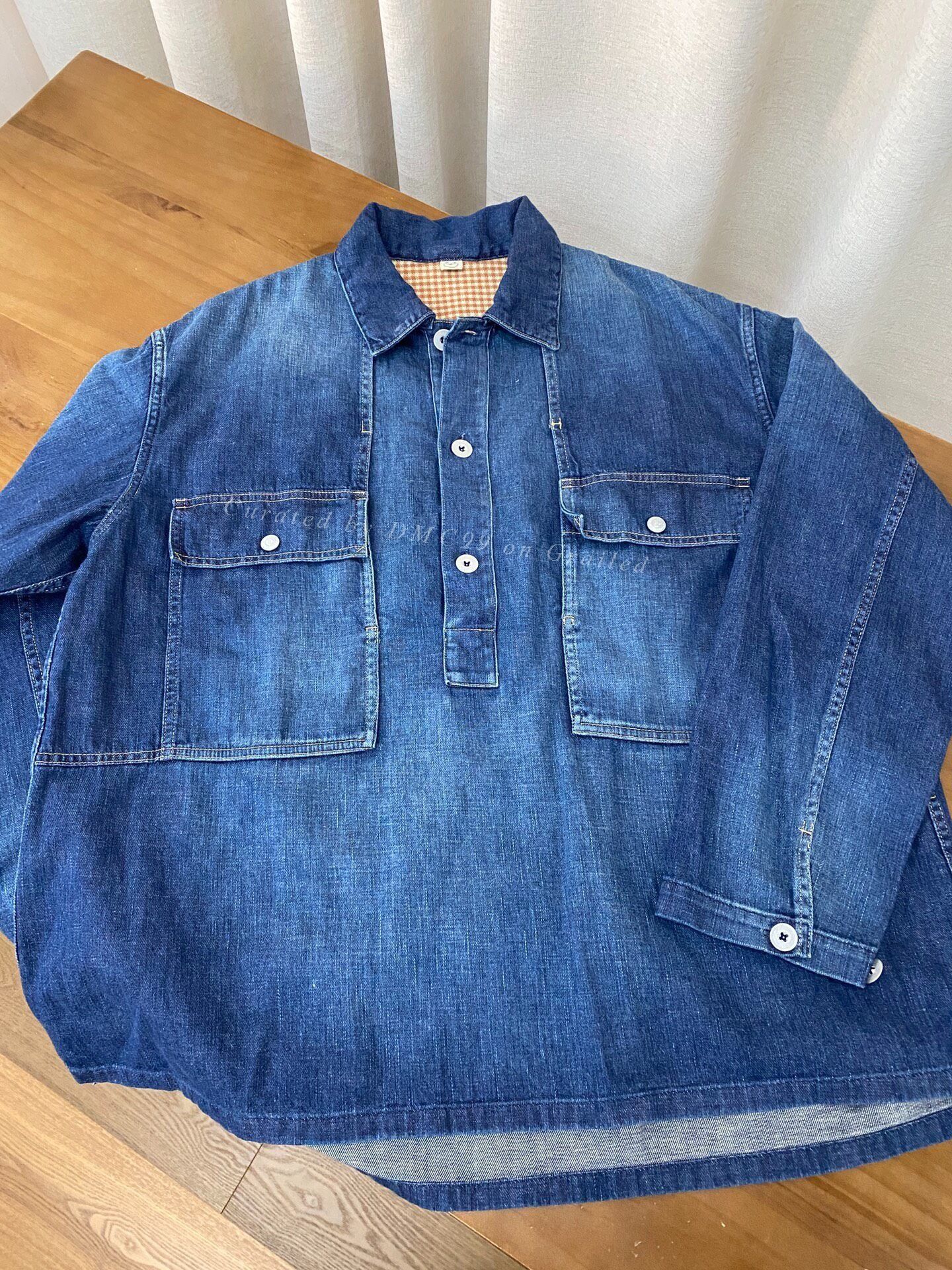45rpm 45R Denim Cotton Pocket Top Size US XL / EU 56 / 4 - 1 Thumbnail