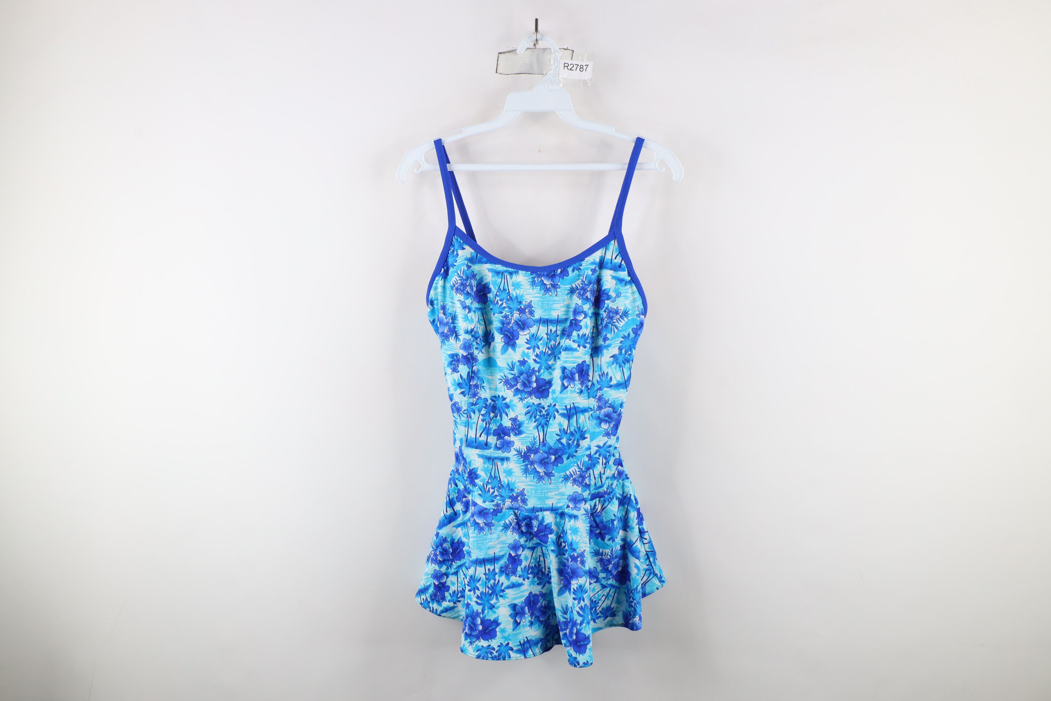 Vintage Vintage 90s Streetwear Flower Floral One Piece Swim Suit Size XXL / US 16-18 / IT 52-54 - 1 Thumbnail
