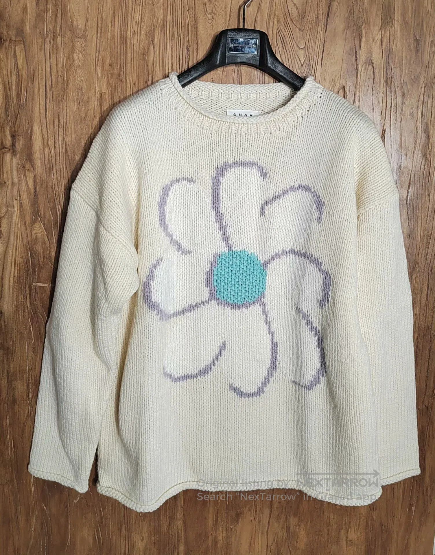 Japanese Brand ChahChah Floral Sweater for Fall/Winter. Size L / US 10 / IT 46 - 1 Thumbnail