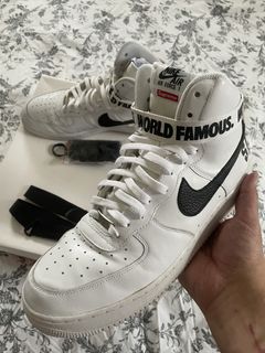 Nike Supreme Air Force 1 High White Grailed