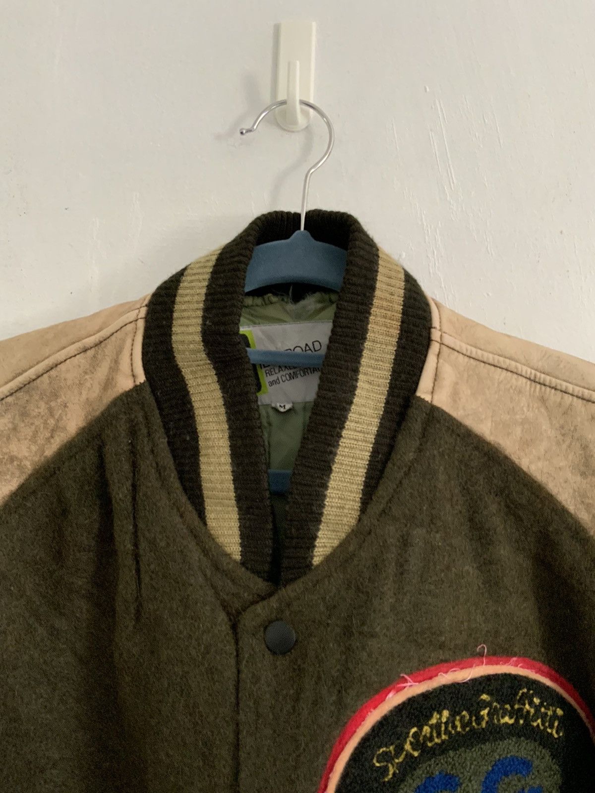 Genuine Leather Vintage Silk Road Wool Leather Rusty Varsity Jacket Size US M / EU 48-50 / 2 - 9 Thumbnail